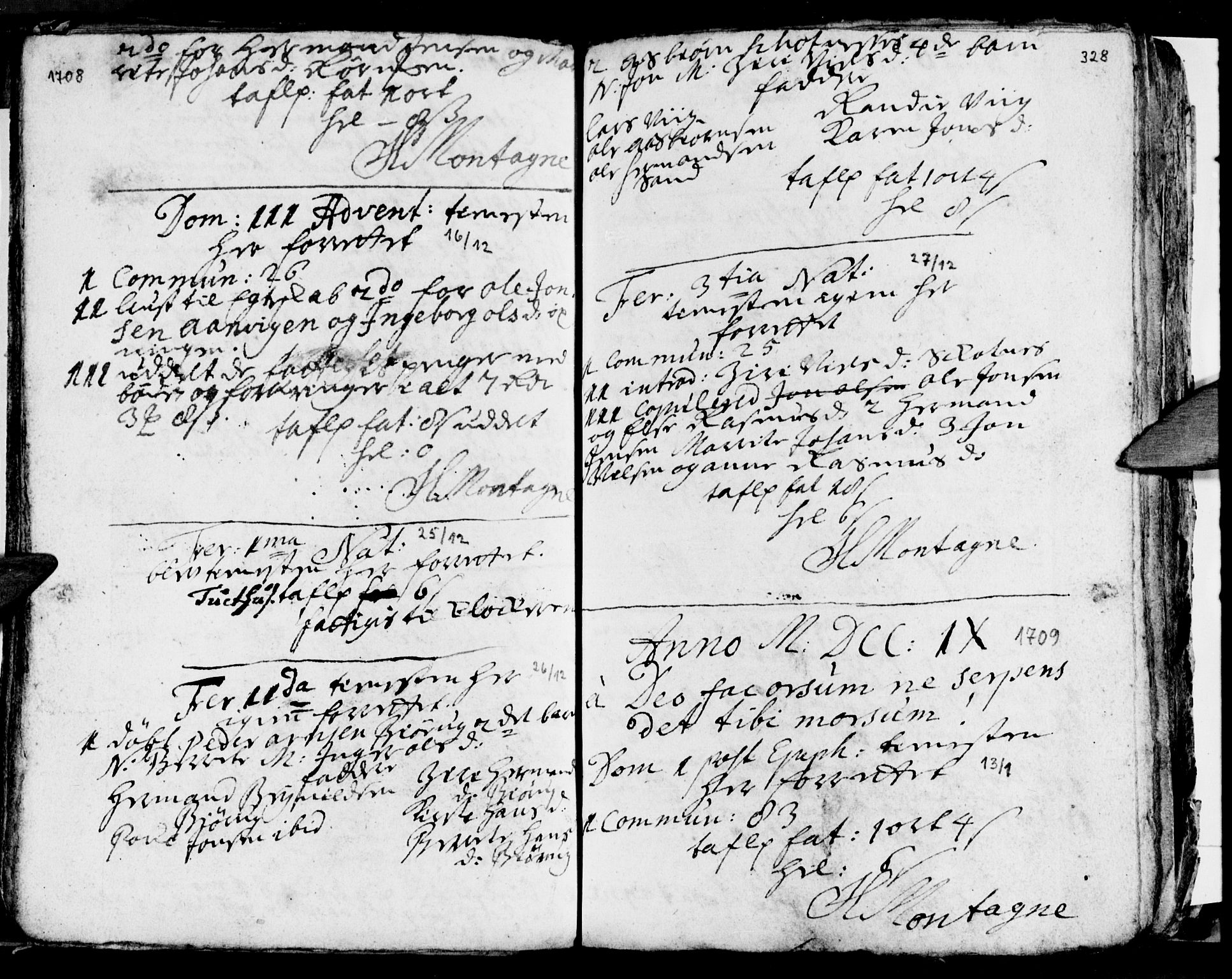 Ministerialprotokoller, klokkerbøker og fødselsregistre - Nordland, SAT/A-1459/812/L0172: Parish register (official) no. 812A01, 1677-1718, p. 328
