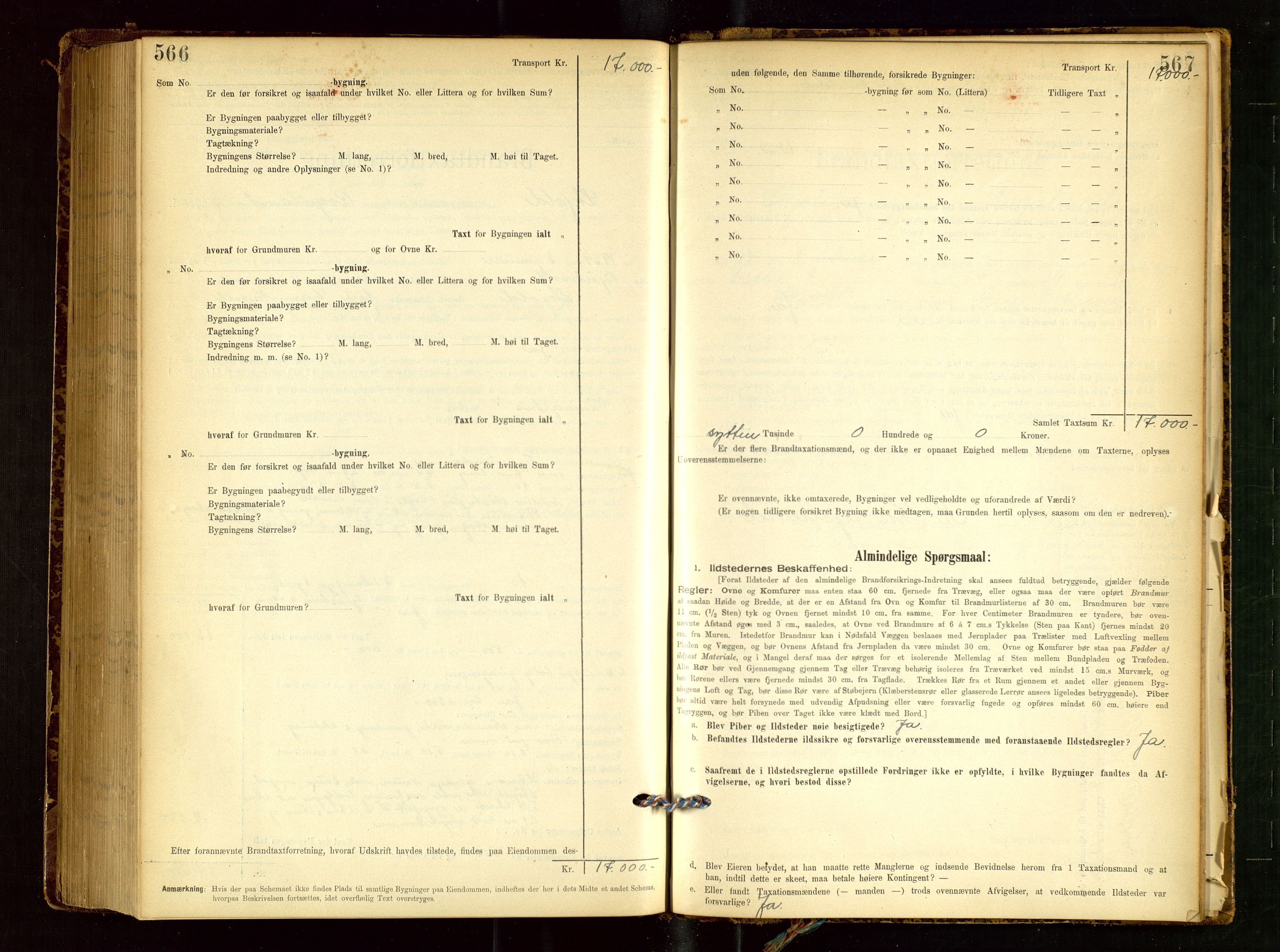 Skjold lensmannskontor, AV/SAST-A-100182/Gob/L0001: "Brandtaxationsprotokol for Skjold Lensmandsdistrikt Ryfylke Fogderi", 1894-1939, p. 566-567