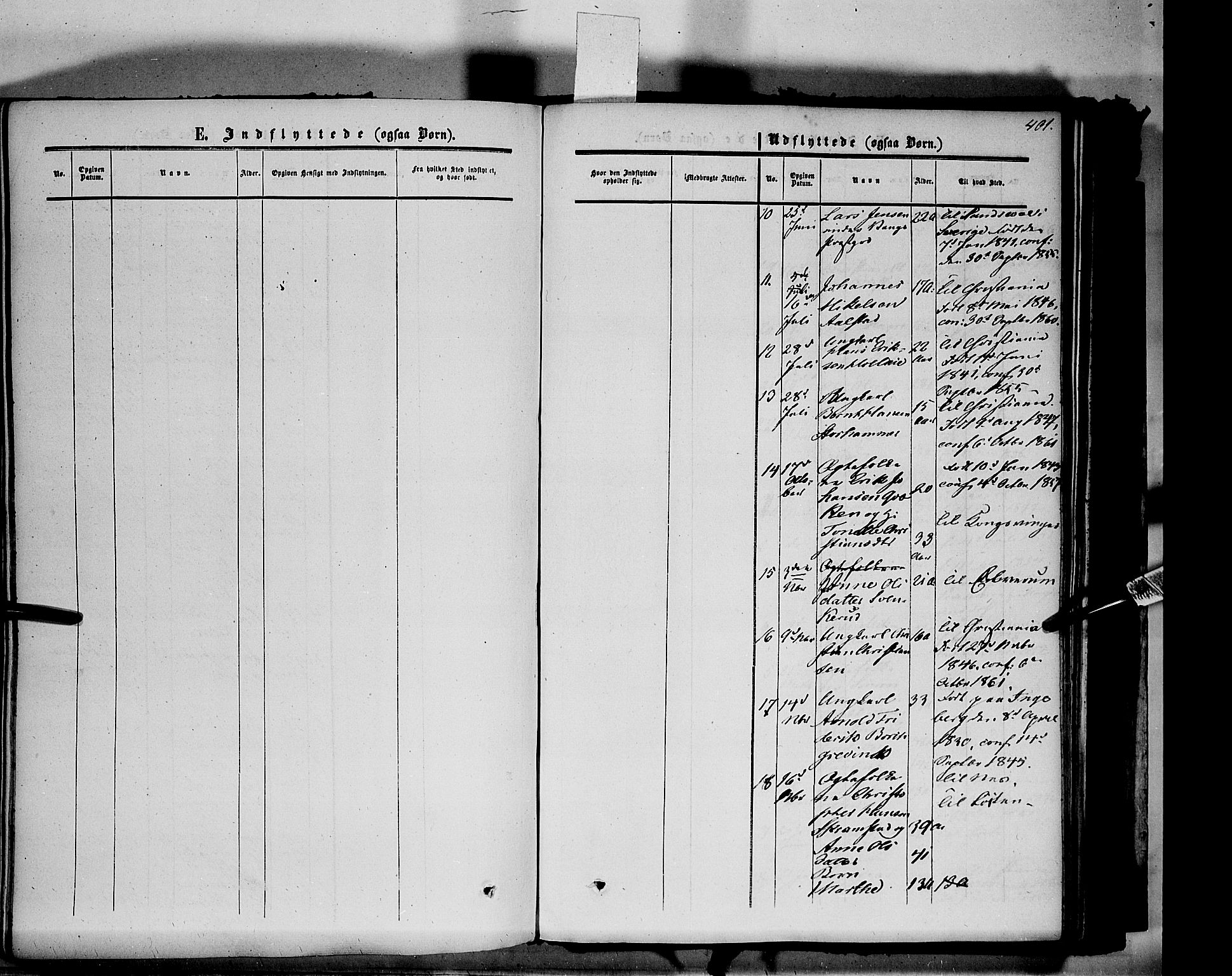 Vang prestekontor, Hedmark, SAH/PREST-008/H/Ha/Haa/L0012: Parish register (official) no. 12, 1855-1870, p. 401