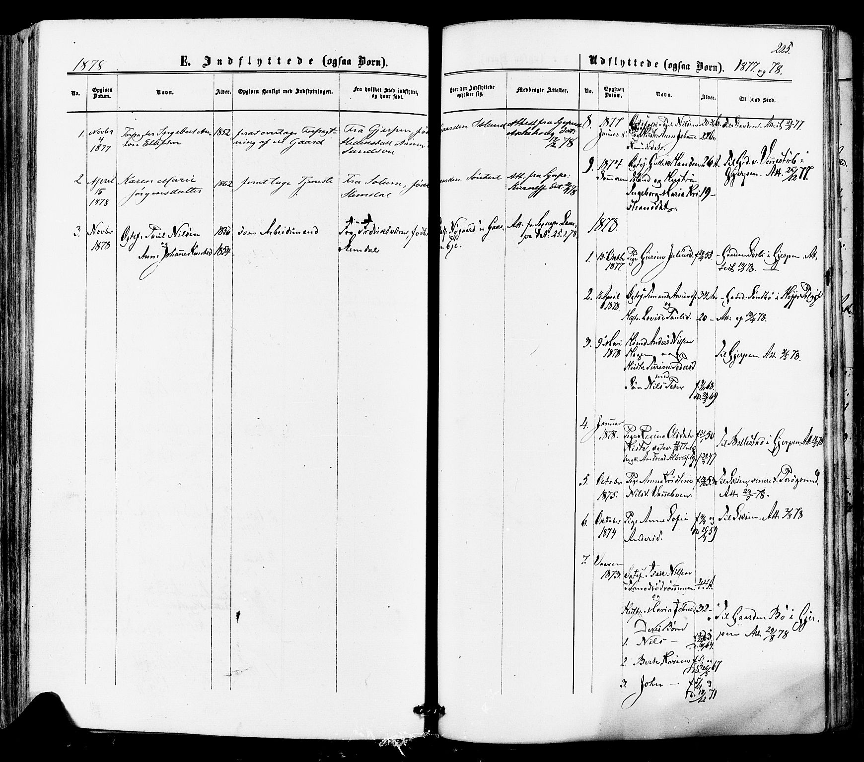 Siljan kirkebøker, SAKO/A-300/F/Fa/L0002: Parish register (official) no. 2, 1870-1895, p. 225