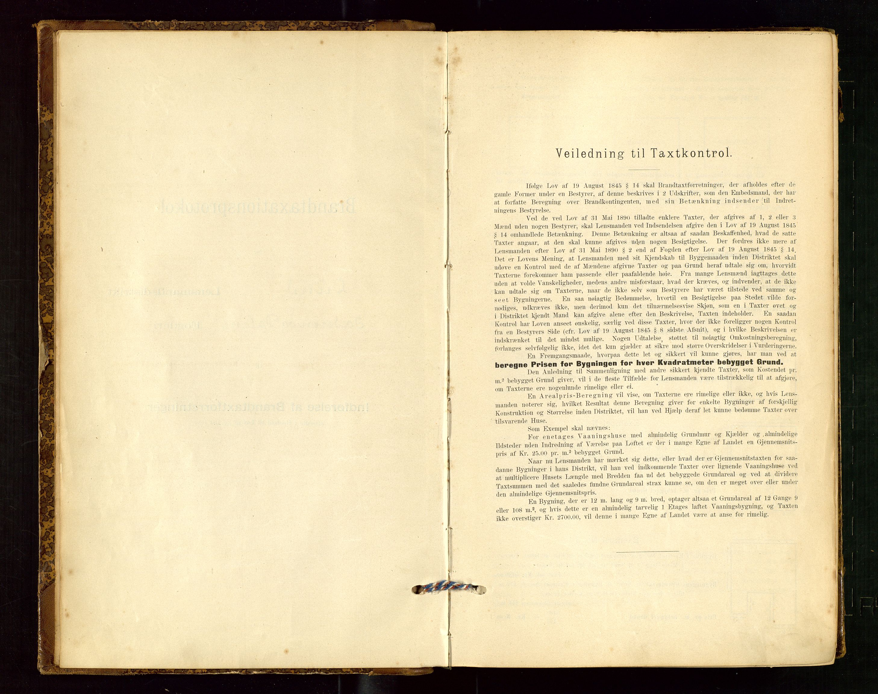 Lund lensmannskontor, SAST/A-100303/Gob/L0001: "Brandtakstprotokol", 1894-1907