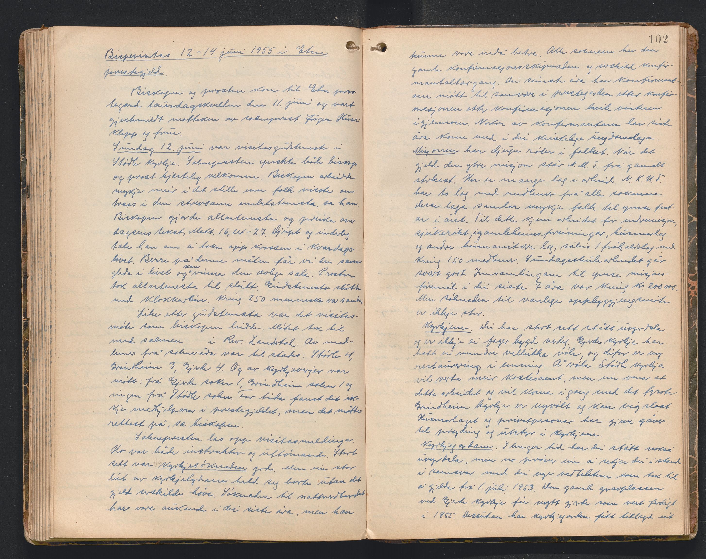Søndre Sunnhordland prosti, AV/SAB-A-99913/F/L0002: Visitasprotokoll, 1895-1967, p. 101b-102a