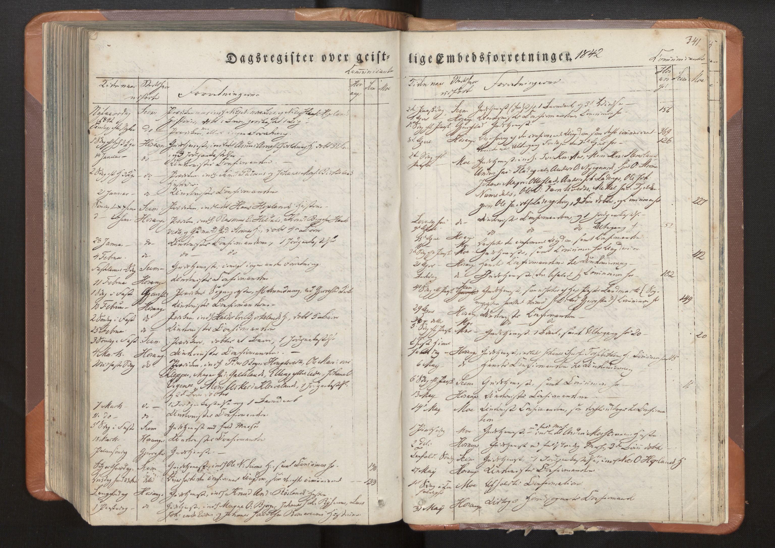 Hosanger sokneprestembete, SAB/A-75801/H/Haa: Parish register (official) no. A 7, 1835-1848, p. 341