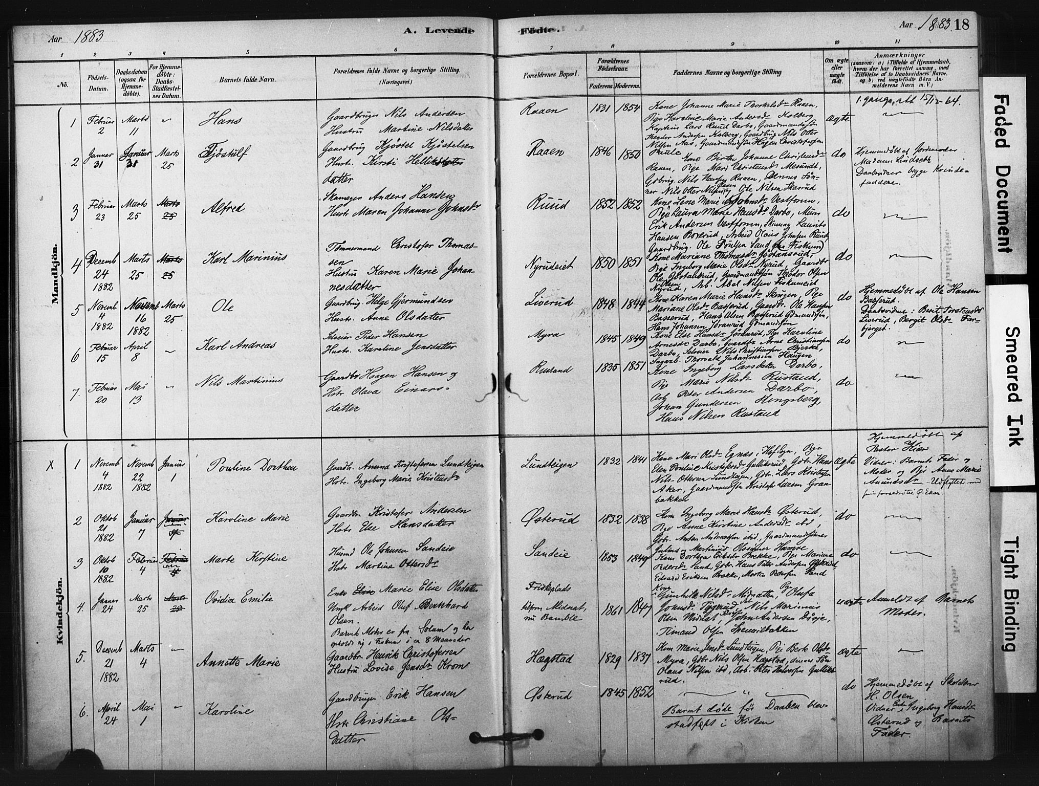 Fiskum kirkebøker, SAKO/A-15/F/Fa/L0002: Parish register (official) no. 2, 1878-1890, p. 18