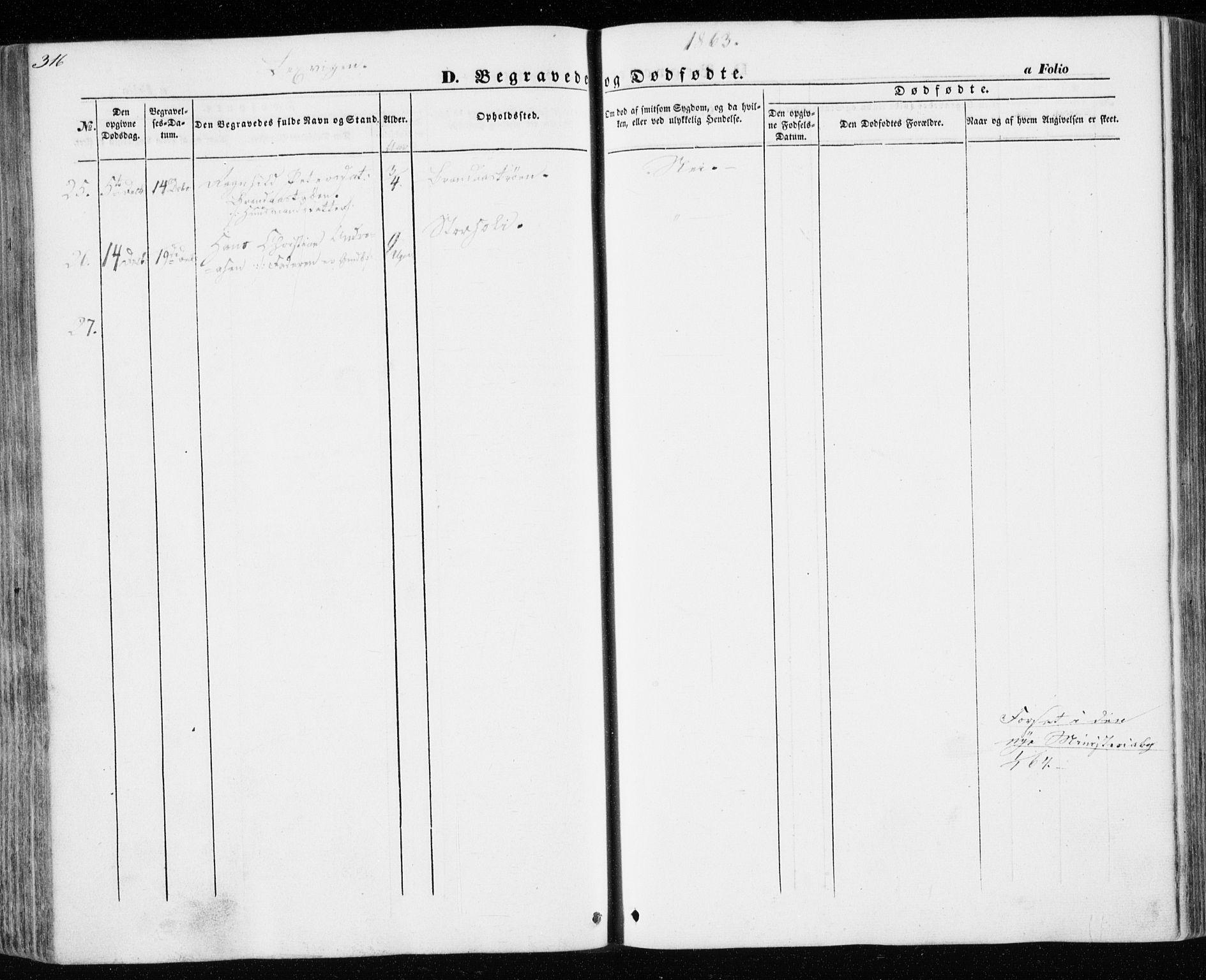 Ministerialprotokoller, klokkerbøker og fødselsregistre - Nord-Trøndelag, AV/SAT-A-1458/701/L0008: Parish register (official) no. 701A08 /1, 1854-1863, p. 316