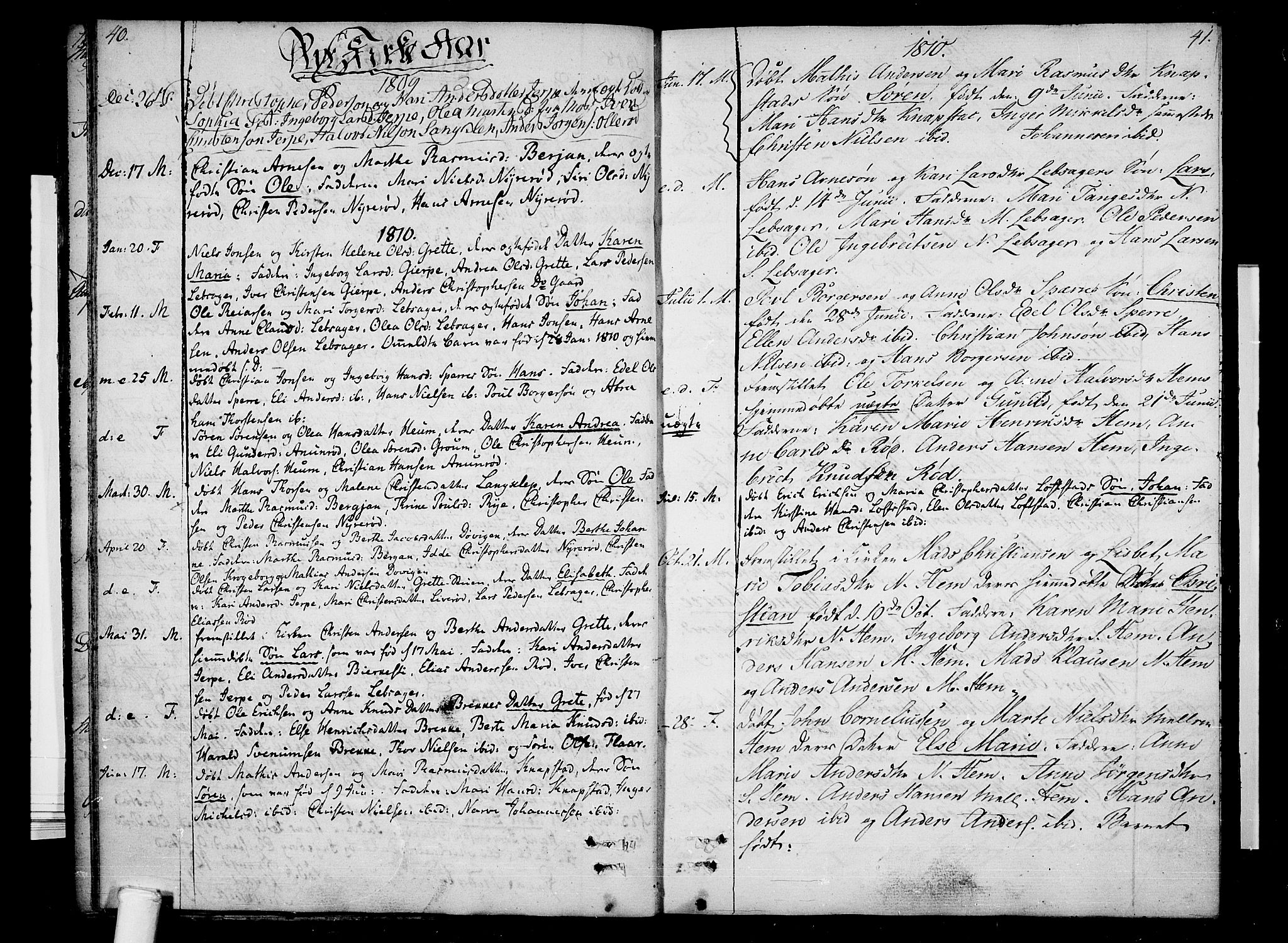 Våle kirkebøker, SAKO/A-334/F/Fb/L0001: Parish register (official) no. II 1, 1774-1814, p. 40-41