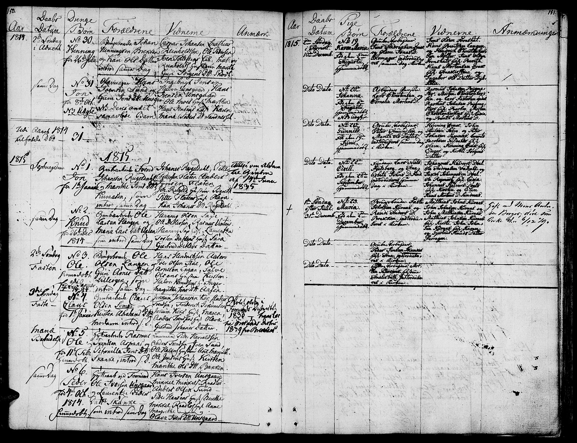 Ministerialprotokoller, klokkerbøker og fødselsregistre - Sør-Trøndelag, SAT/A-1456/681/L0928: Parish register (official) no. 681A06, 1806-1816, p. 150-151