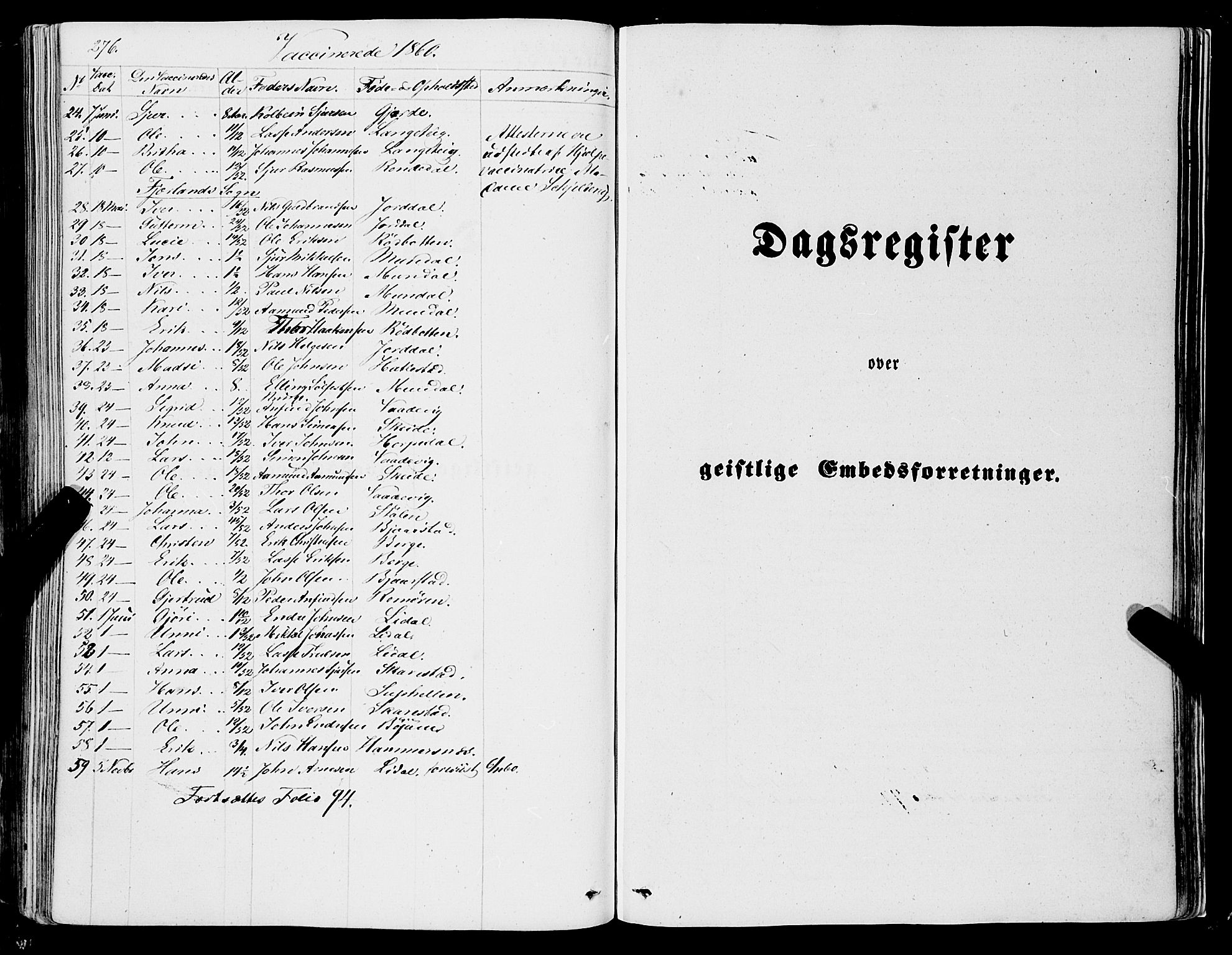Balestrand sokneprestembete, SAB/A-79601/H/Haa/Haaa/L0002: Parish register (official) no. A 2, 1847-1866, p. 276