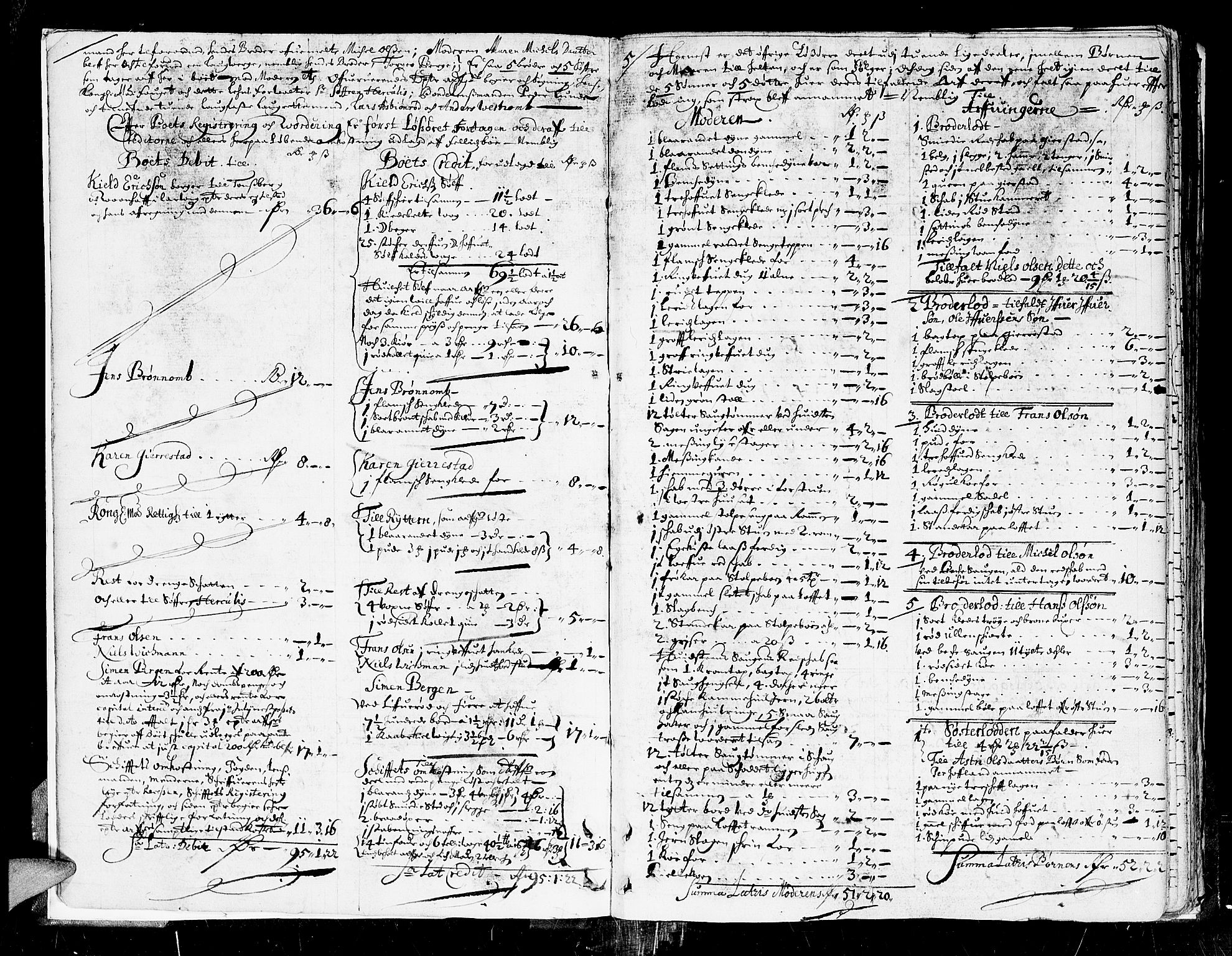 Larvik sorenskriveri, AV/SAKO-A-83/H/Hd/Hda/L0001: Skifteprotokoll, 1666-1677, p. 4b-5a