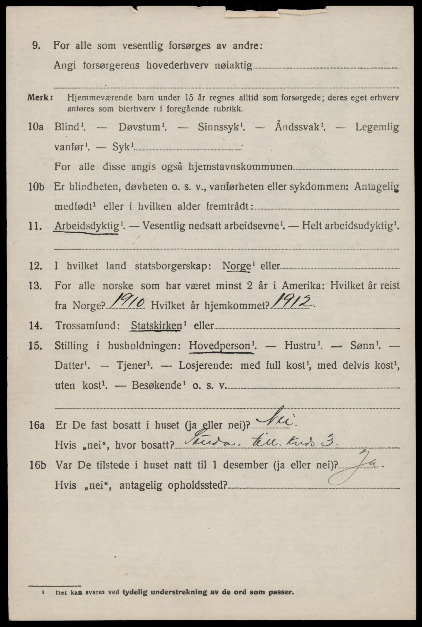 SAST, 1920 census for Sauda, 1920, p. 1725