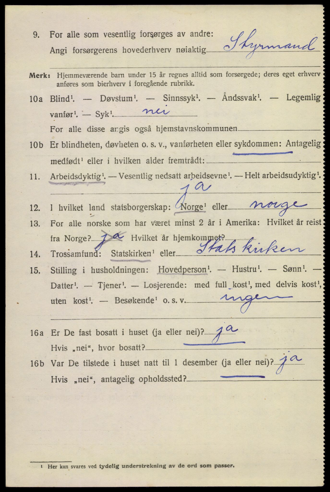 SAKO, 1920 census for Kragerø, 1920, p. 10026