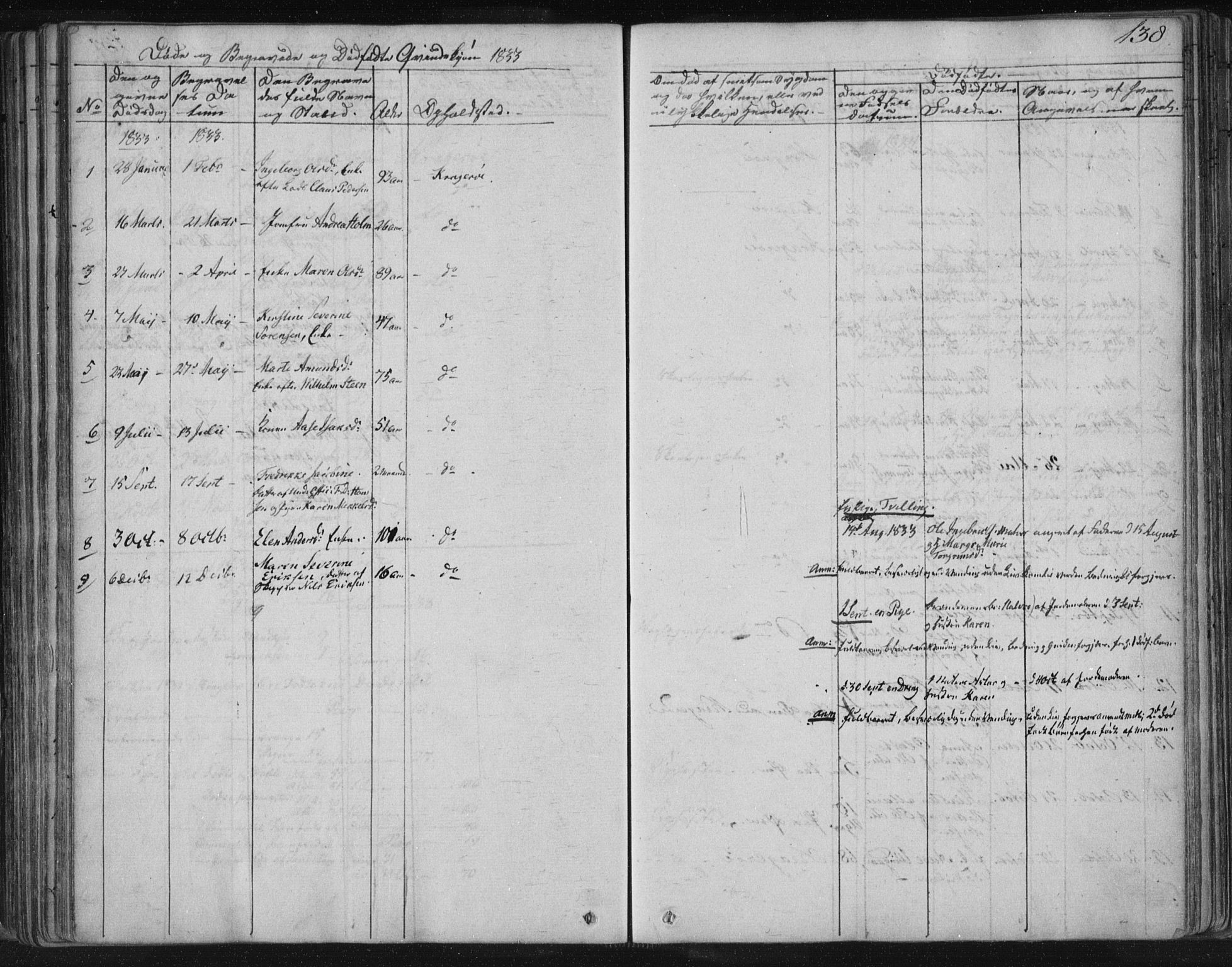 Kragerø kirkebøker, SAKO/A-278/F/Fa/L0005: Parish register (official) no. 5, 1832-1847, p. 138