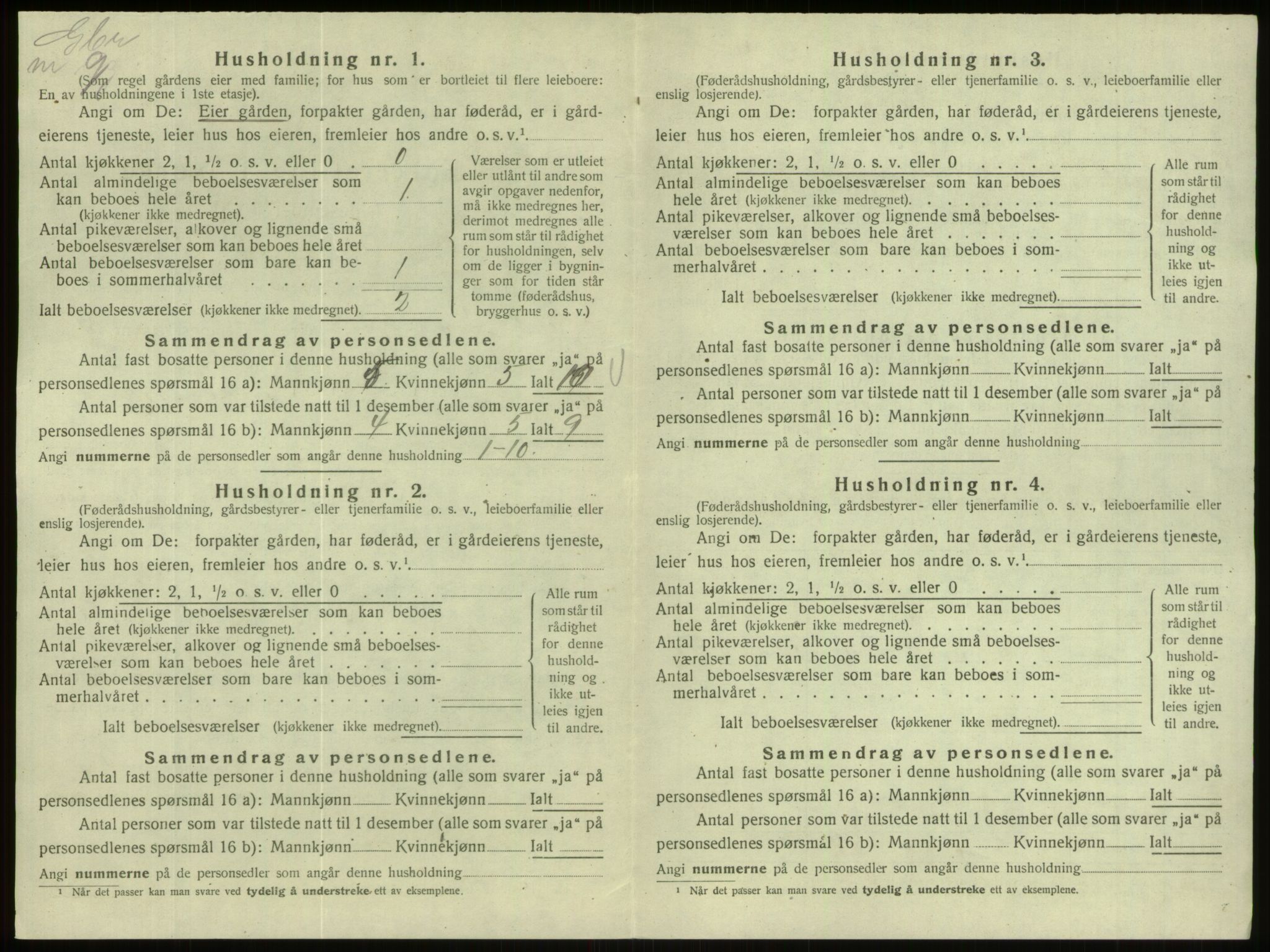 SAB, 1920 census for Eid, 1920, p. 174