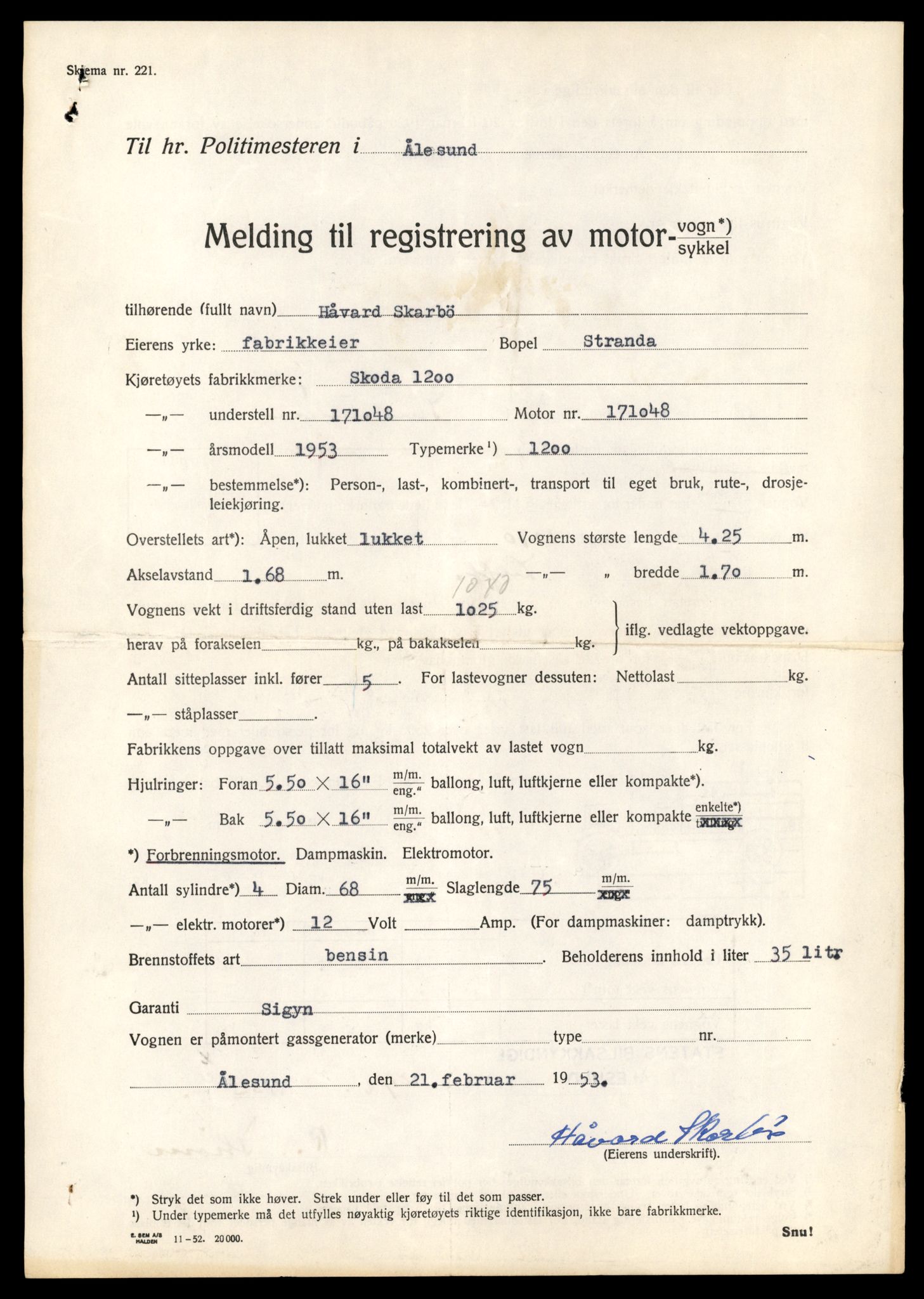 Møre og Romsdal vegkontor - Ålesund trafikkstasjon, AV/SAT-A-4099/F/Fe/L0042: Registreringskort for kjøretøy T 13906 - T 14079, 1927-1998, p. 3243