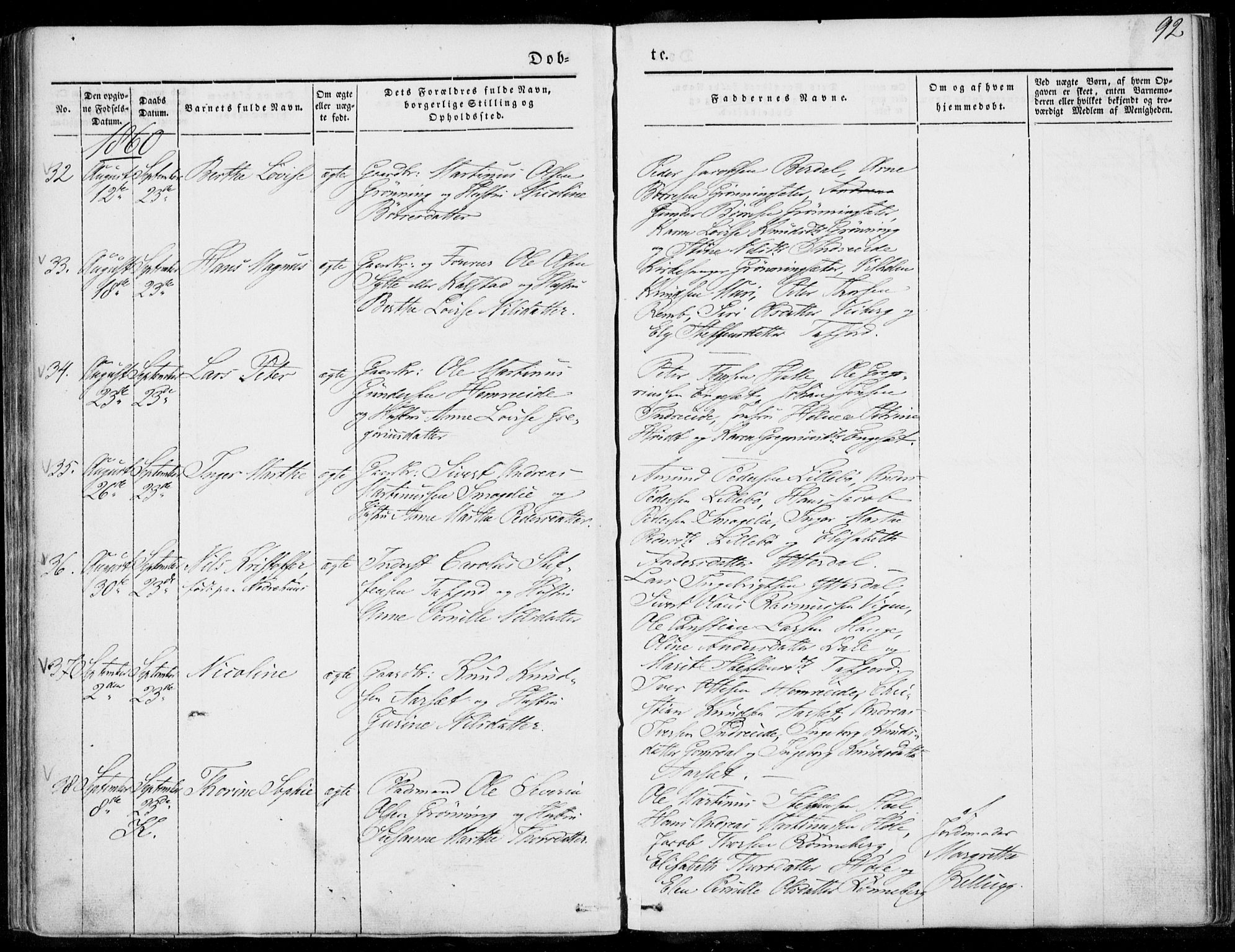 Ministerialprotokoller, klokkerbøker og fødselsregistre - Møre og Romsdal, AV/SAT-A-1454/519/L0249: Parish register (official) no. 519A08, 1846-1868, p. 92
