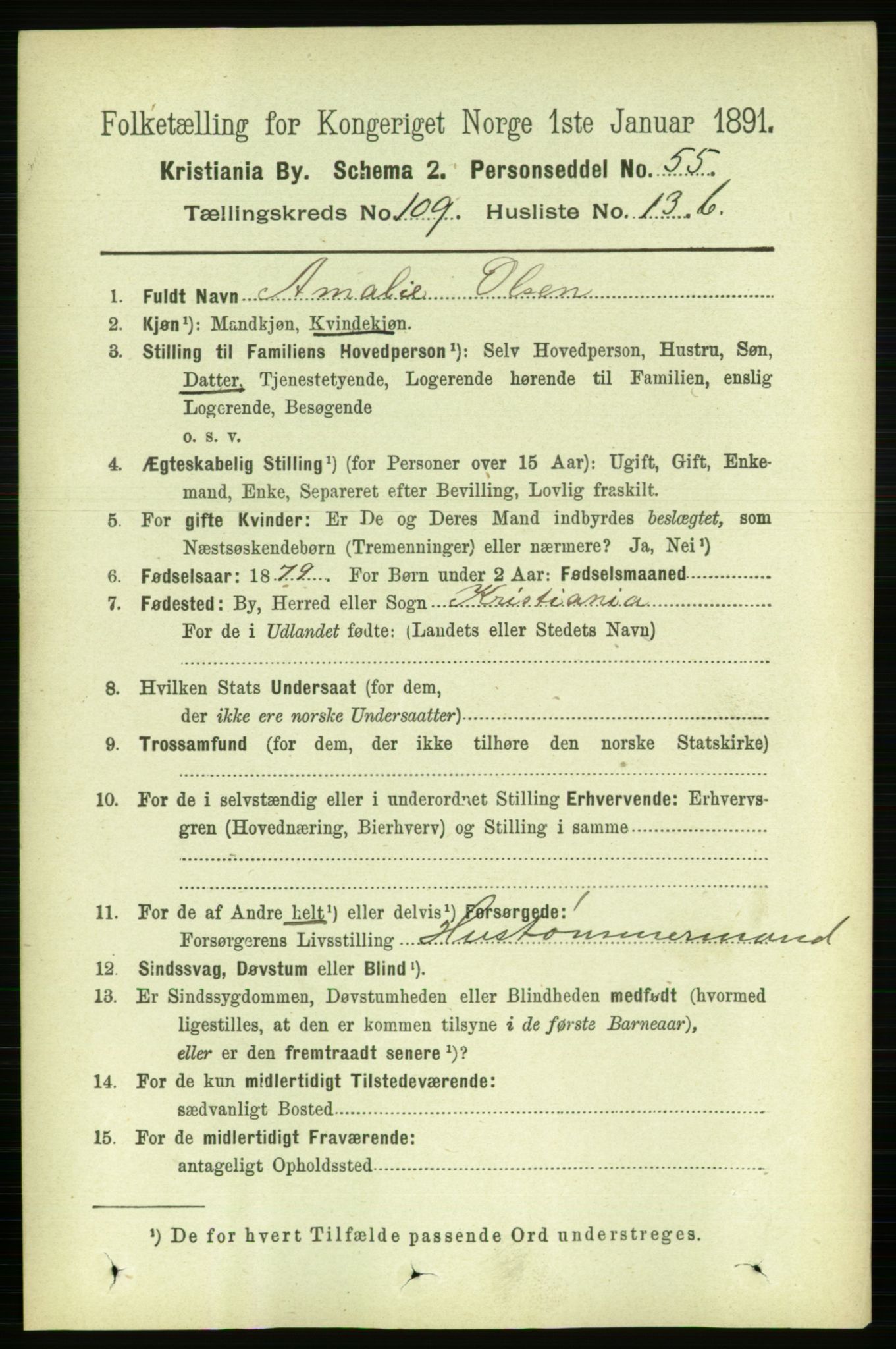 RA, 1891 census for 0301 Kristiania, 1891, p. 56754