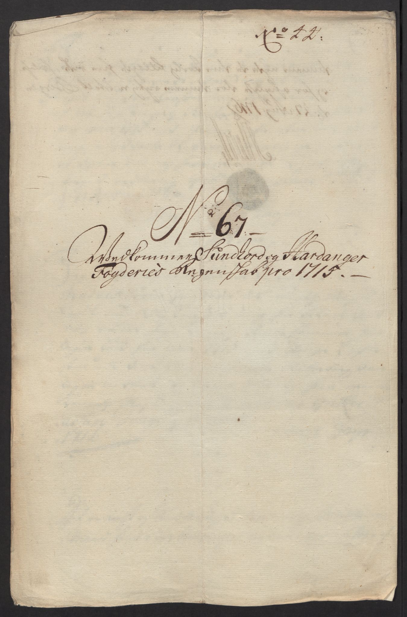 Rentekammeret inntil 1814, Reviderte regnskaper, Fogderegnskap, AV/RA-EA-4092/R48/L2991: Fogderegnskap Sunnhordland og Hardanger, 1715, p. 421