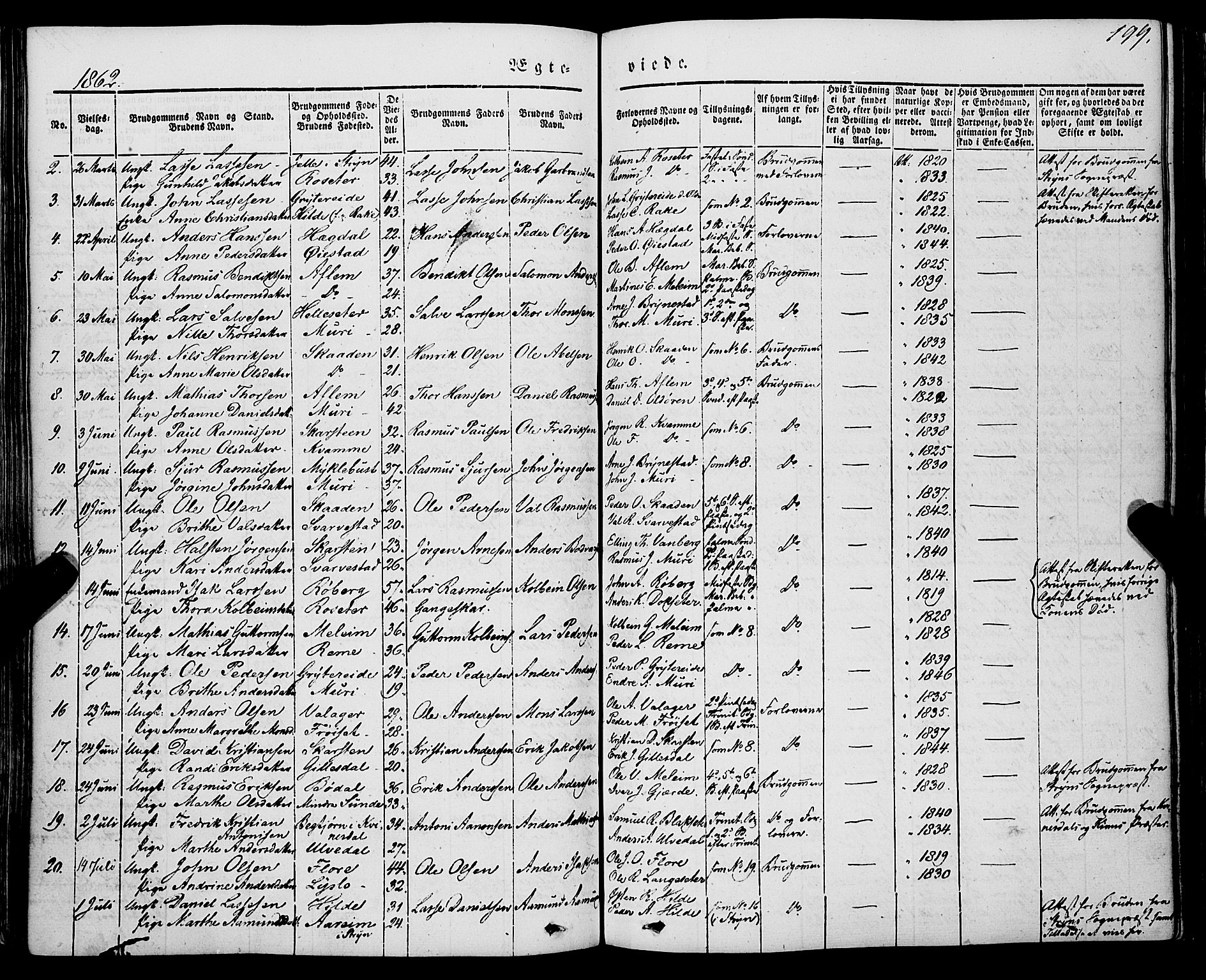 Innvik sokneprestembete, AV/SAB-A-80501: Parish register (official) no. A 5, 1847-1865, p. 199