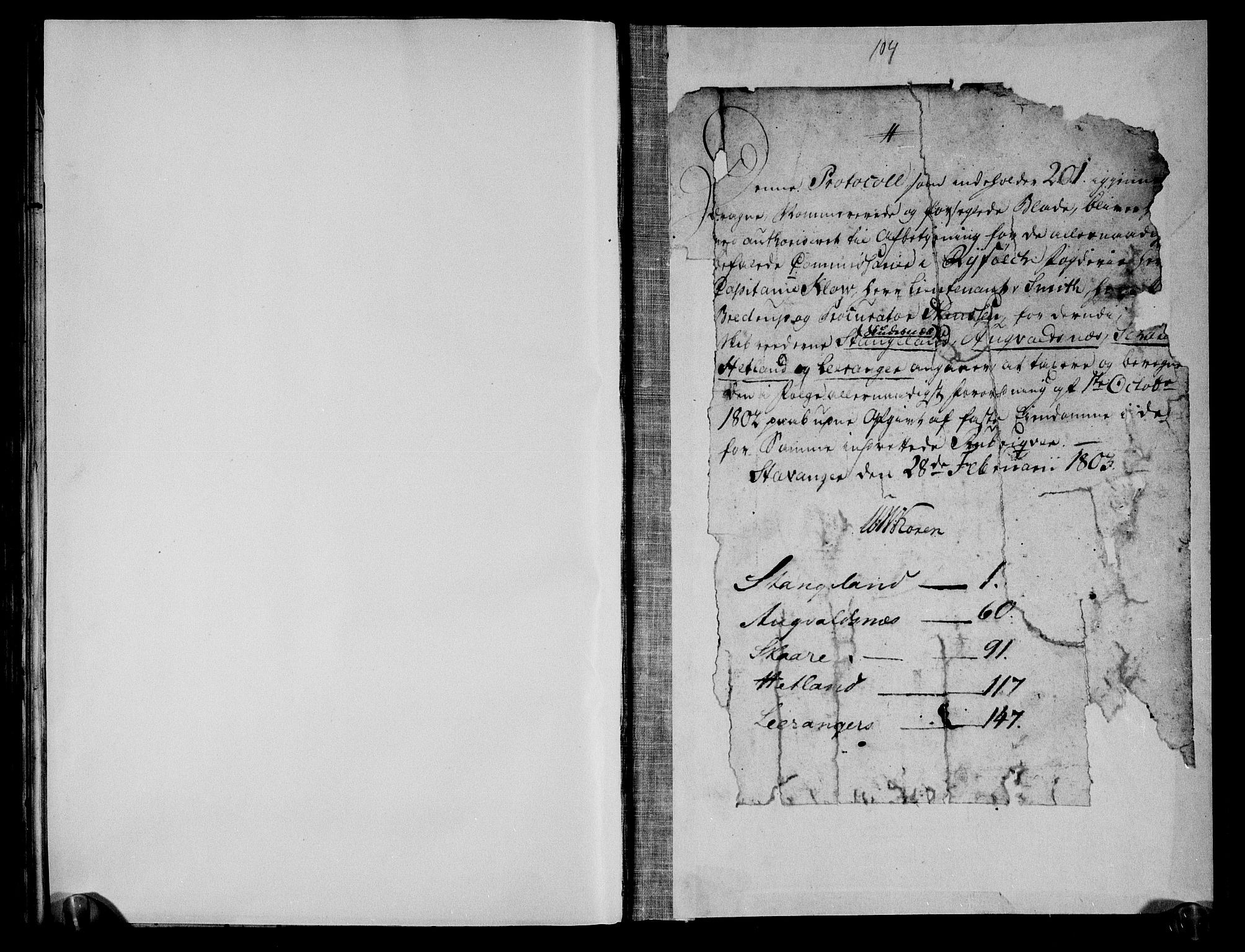 Rentekammeret inntil 1814, Realistisk ordnet avdeling, RA/EA-4070/N/Ne/Nea/L0104: Ryfylke fogderi. Kommisjonsprotokoll for Stangeland, Avaldsnes, Skåre, Hetland og Leiranger skipreider, 1803, p. 193