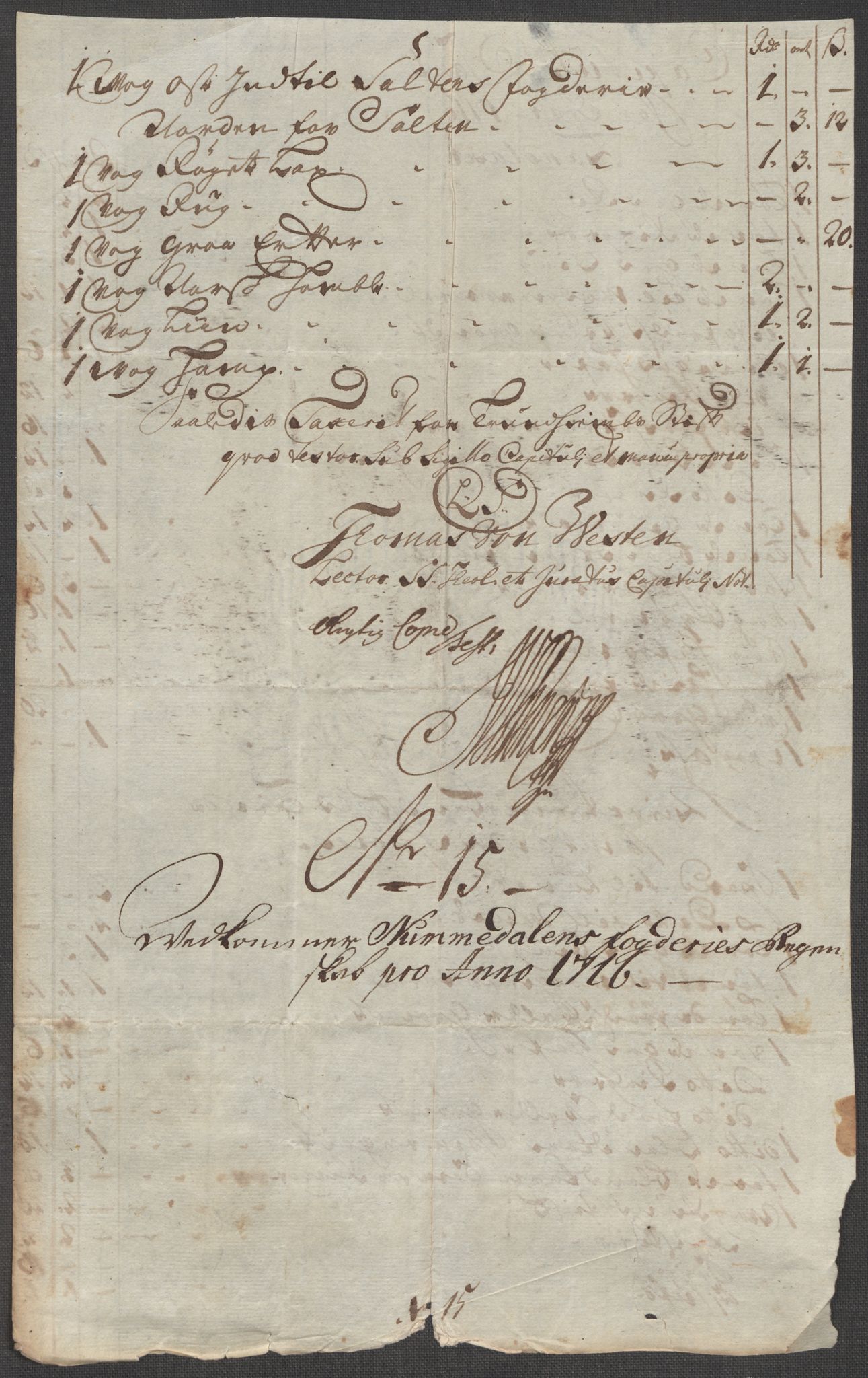 Rentekammeret inntil 1814, Reviderte regnskaper, Fogderegnskap, AV/RA-EA-4092/R64/L4437: Fogderegnskap Namdal, 1716, p. 165