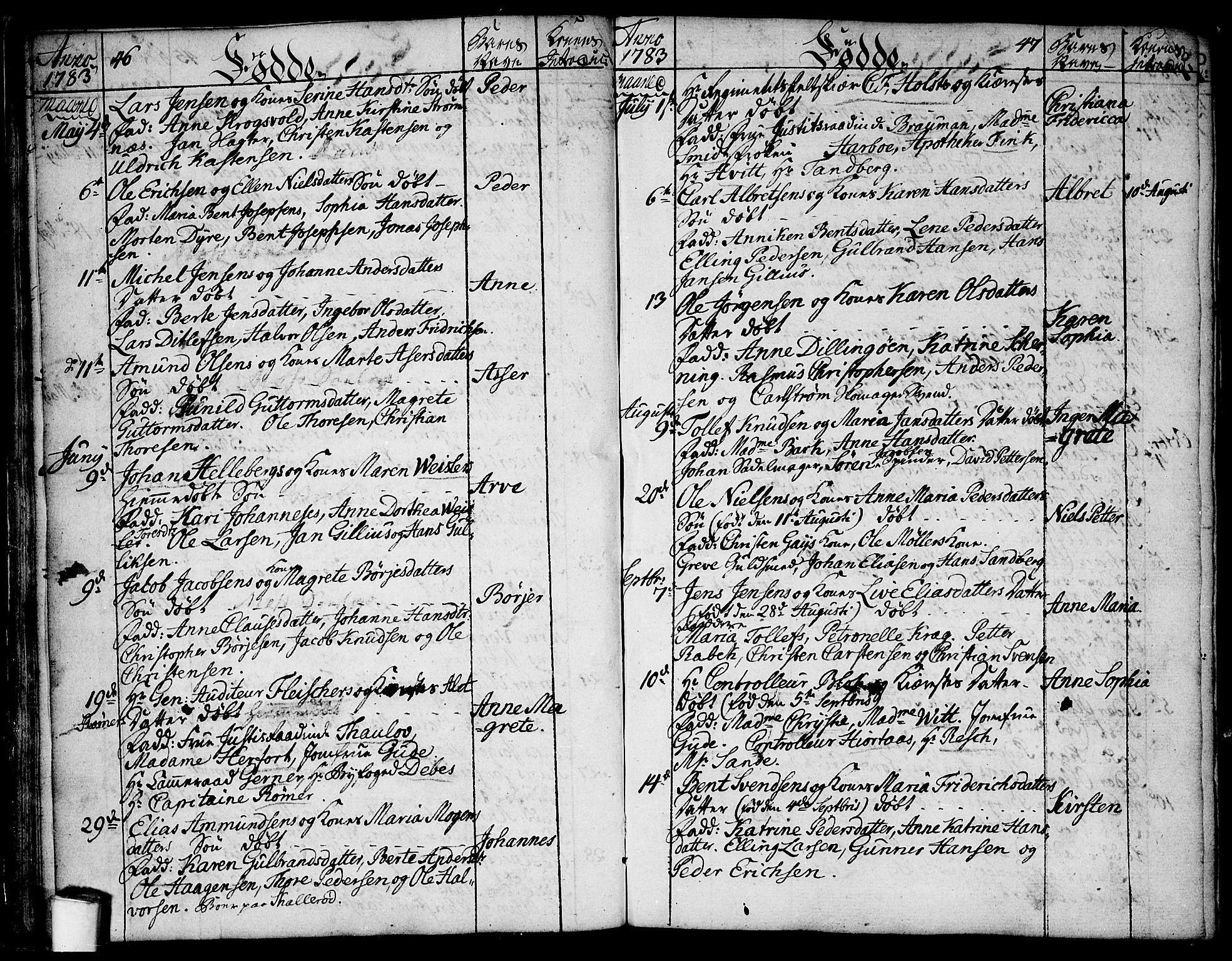 Moss prestekontor Kirkebøker, SAO/A-2003/F/Fa/L0003: Parish register (official) no. I 3, 1779-1814, p. 46-47