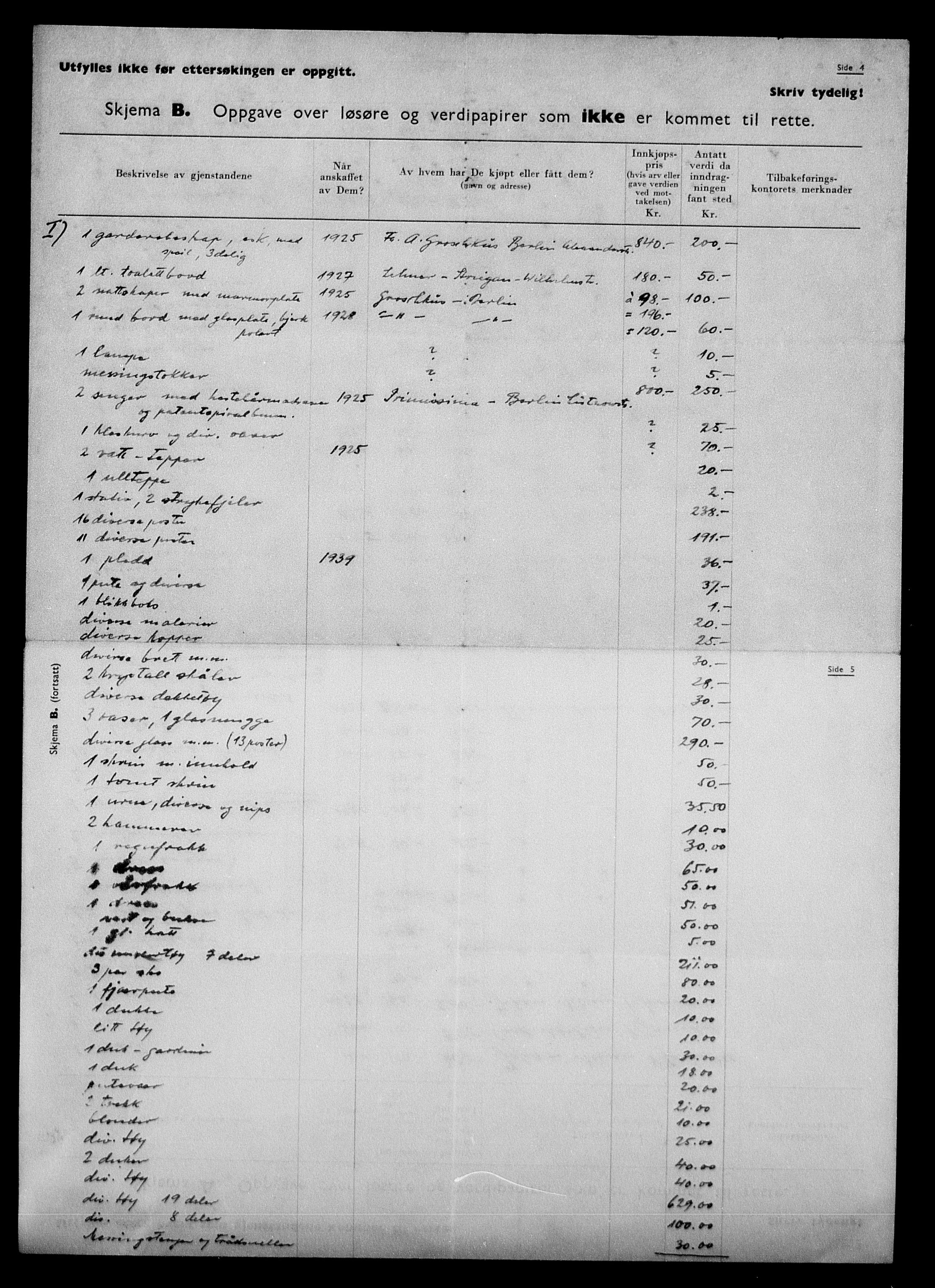 Justisdepartementet, Tilbakeføringskontoret for inndratte formuer, AV/RA-S-1564/H/Hc/Hcd/L0989: --, 1945-1947, p. 10