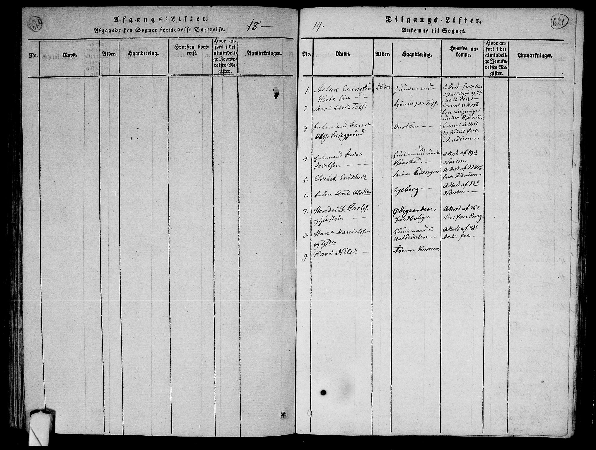 Lier kirkebøker, AV/SAKO-A-230/F/Fa/L0008: Parish register (official) no. I 8, 1813-1825, p. 620-621