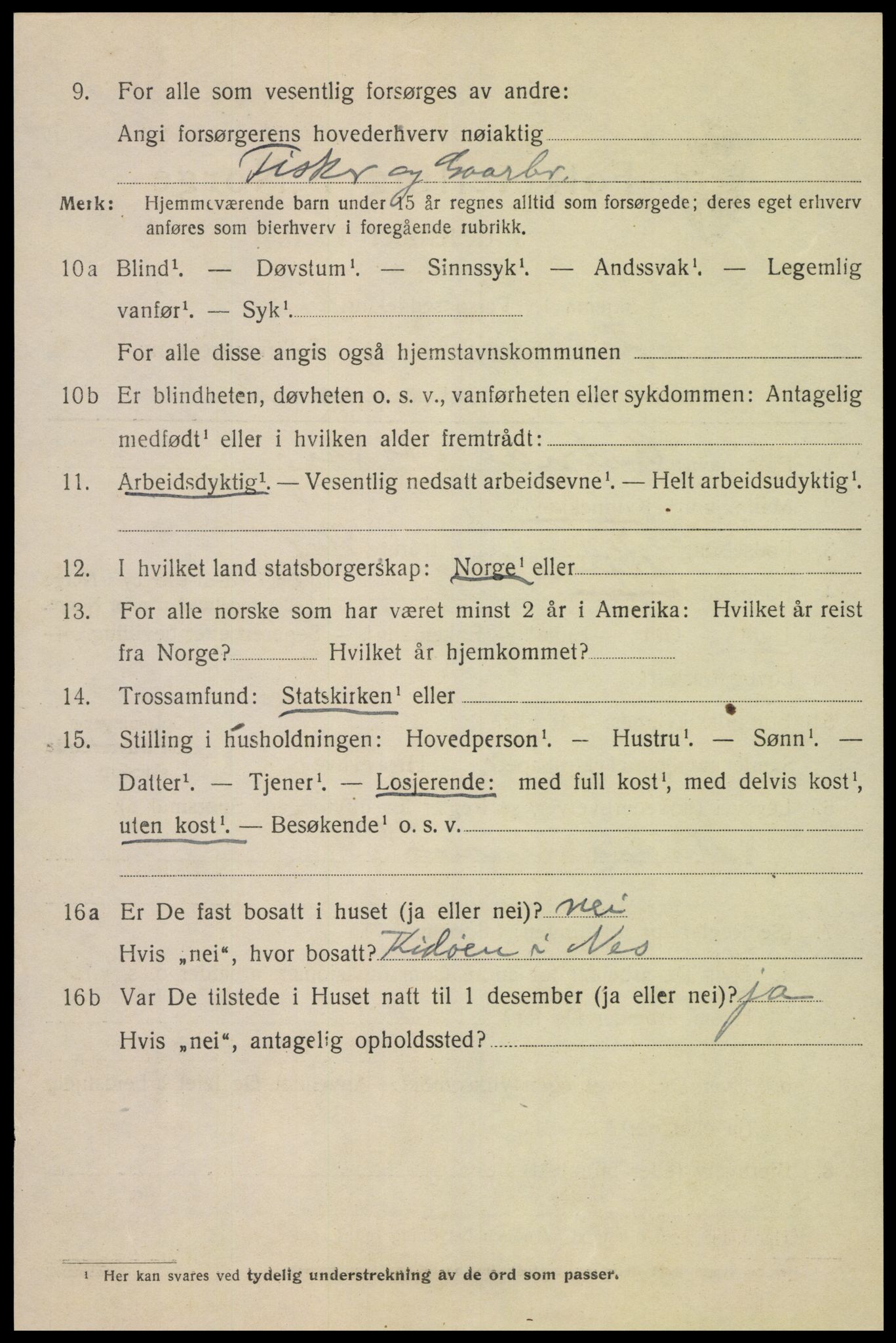 SAK, 1920 census for Flekkefjord, 1920, p. 6389