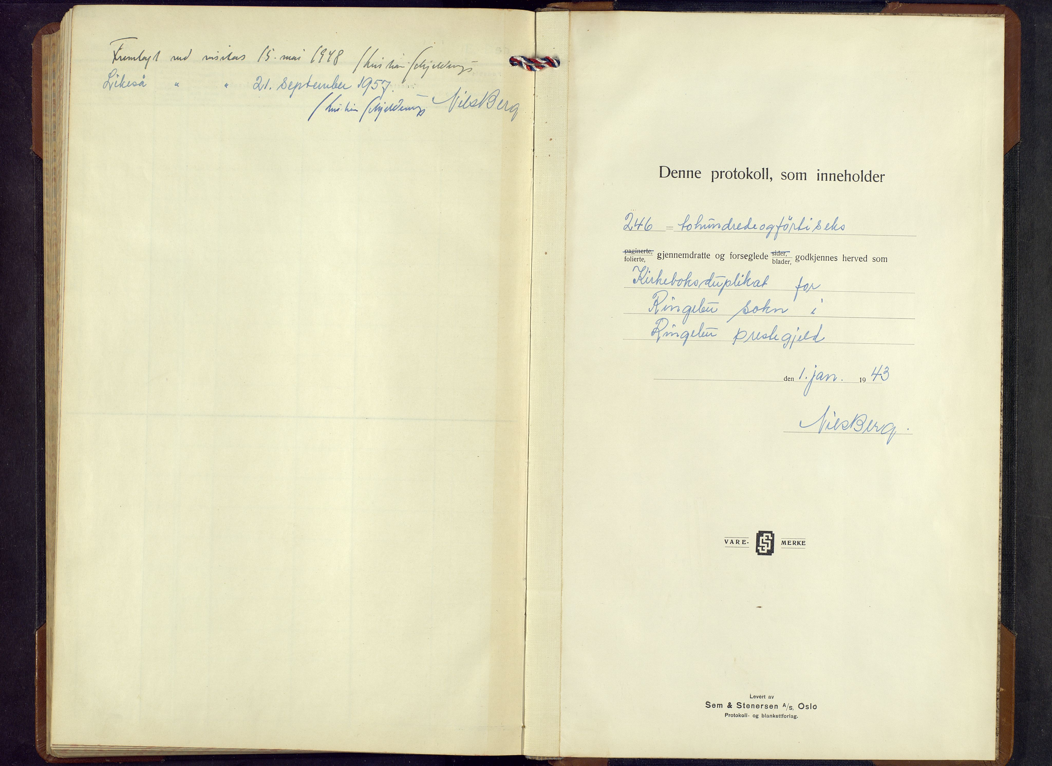 Ringebu prestekontor, SAH/PREST-082/H/Ha/Hab/L0013: Parish register (copy) no. 13, 1943-1956