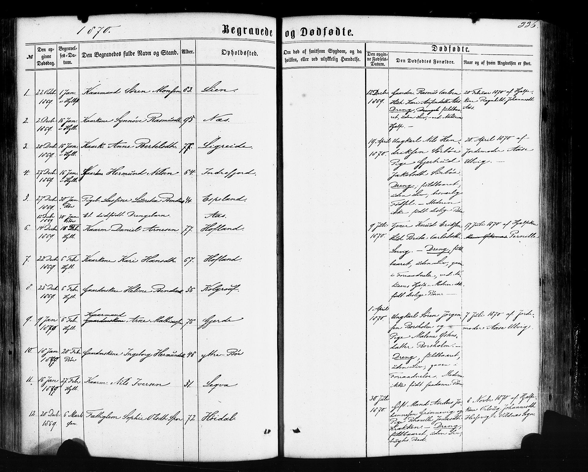 Hyllestad sokneprestembete, SAB/A-80401: Parish register (official) no. A 1, 1861-1886, p. 336