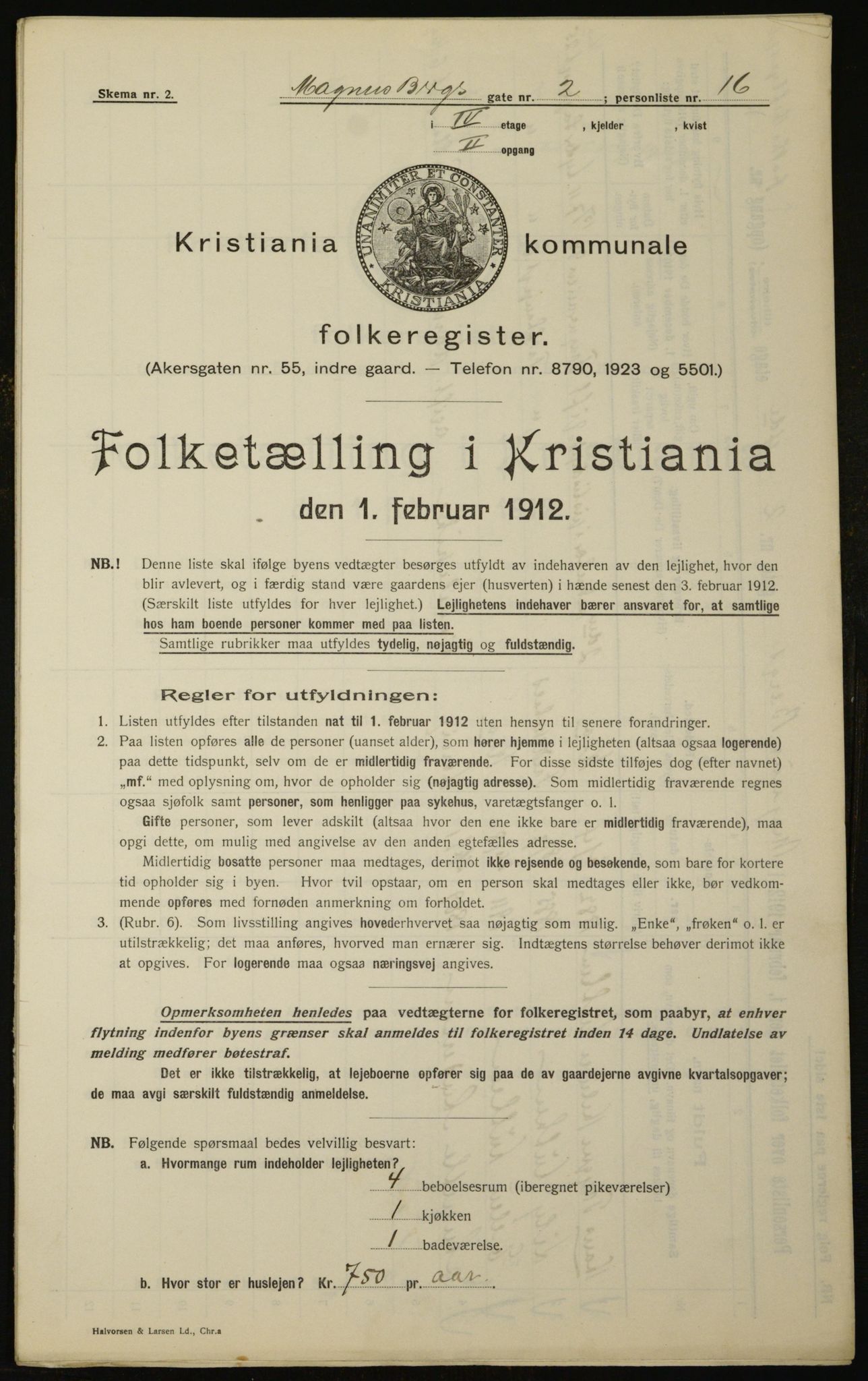 OBA, Municipal Census 1912 for Kristiania, 1912, p. 59433