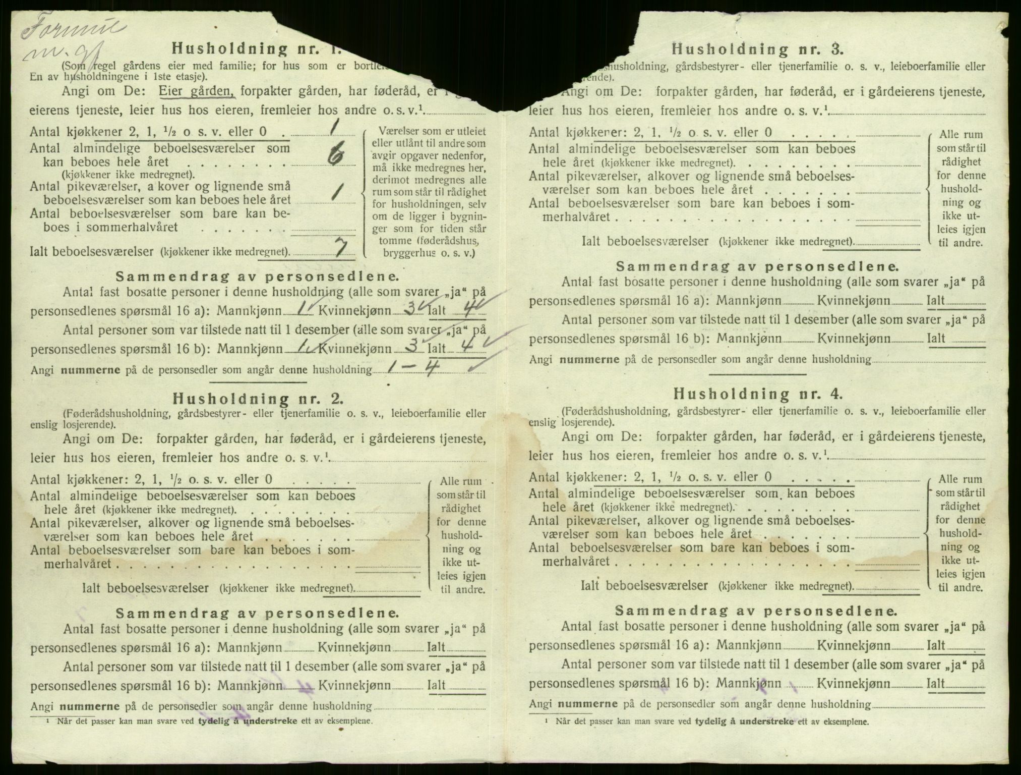 SAKO, 1920 census for Sande, 1920, p. 209