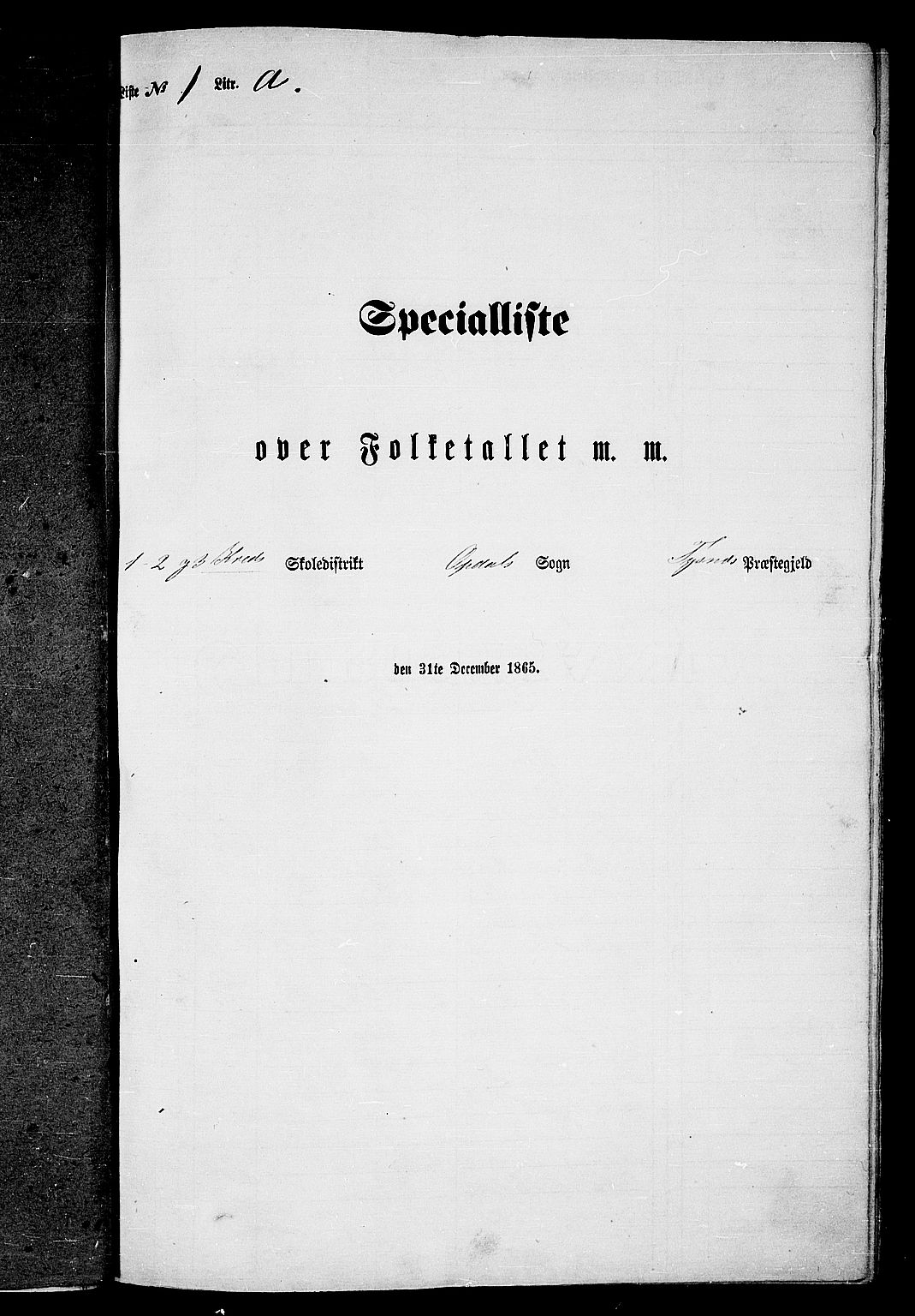 RA, 1865 census for Tysnes, 1865, p. 13