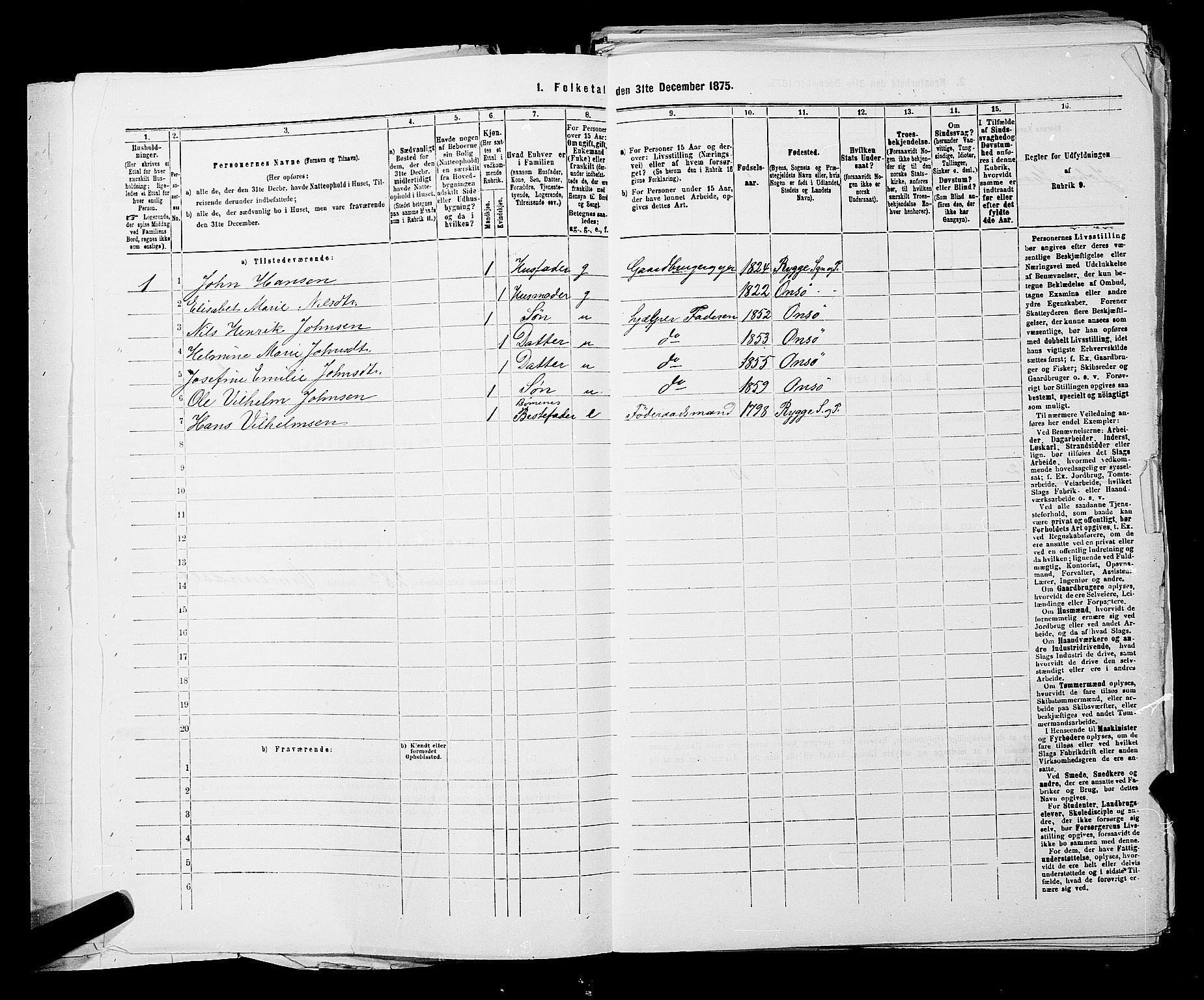 RA, 1875 census for 0134P Onsøy, 1875, p. 45