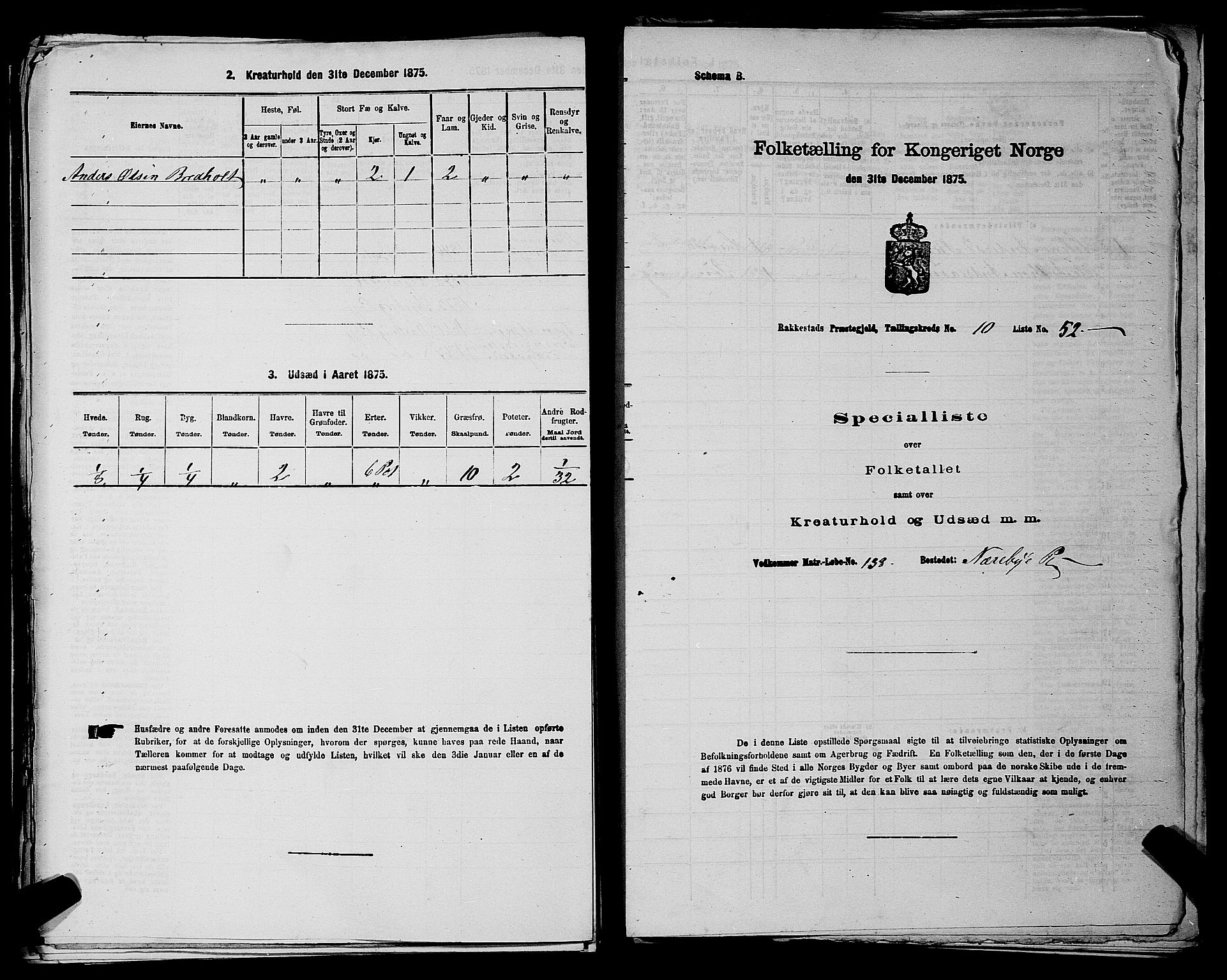 RA, 1875 census for 0128P Rakkestad, 1875, p. 1277