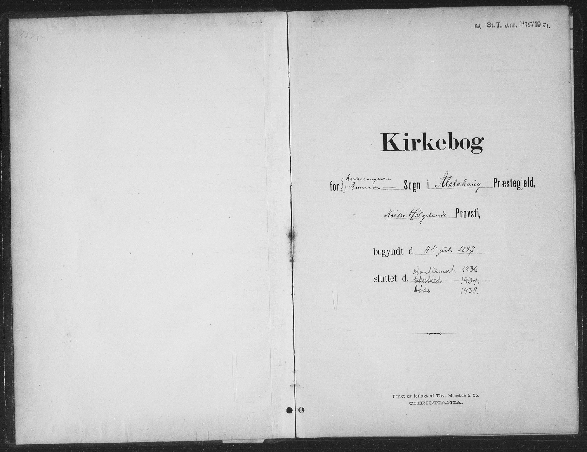 Ministerialprotokoller, klokkerbøker og fødselsregistre - Nordland, AV/SAT-A-1459/831/L0479: Parish register (copy) no. 831C06, 1897-1936