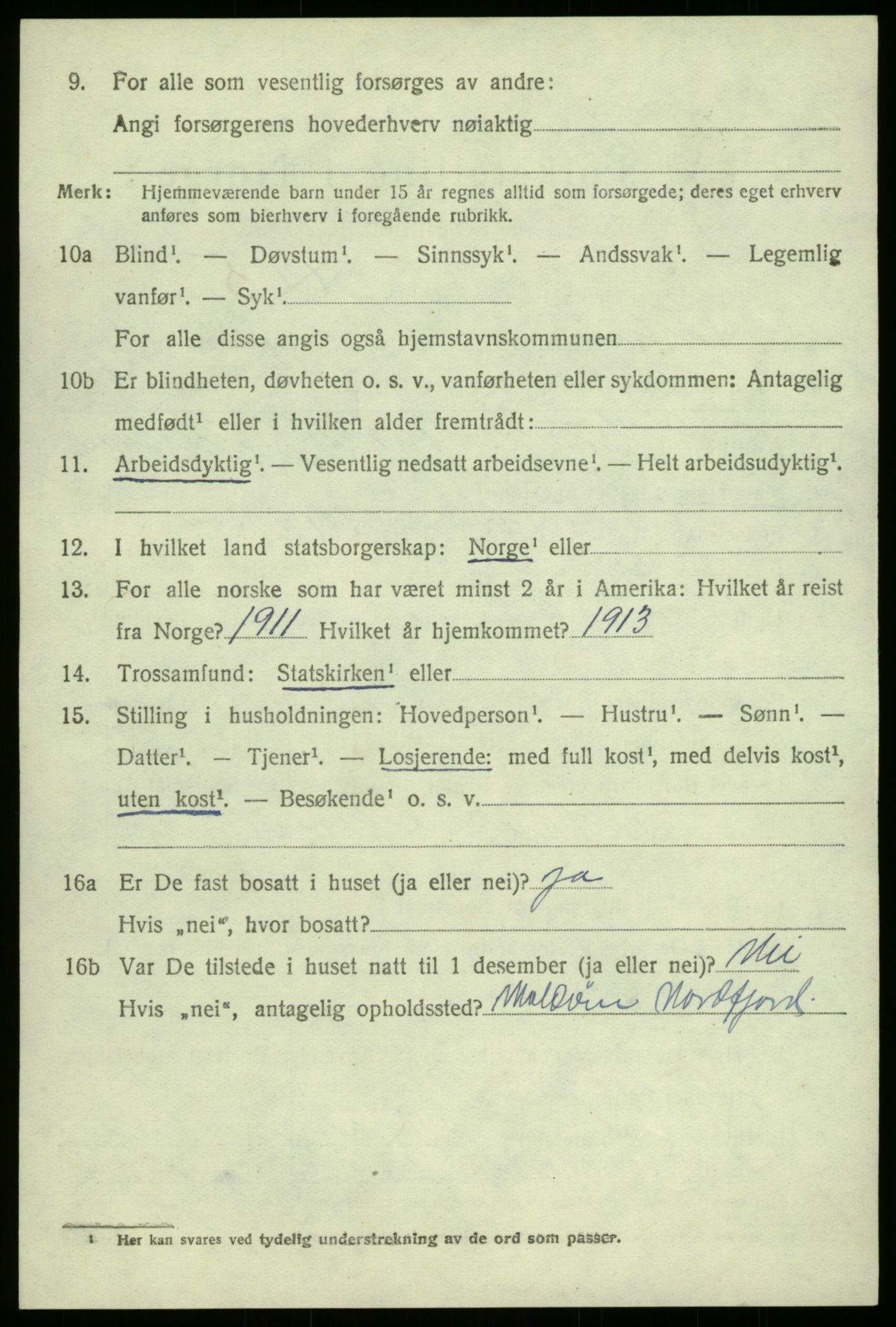 SAB, 1920 census for Solund, 1920, p. 3363