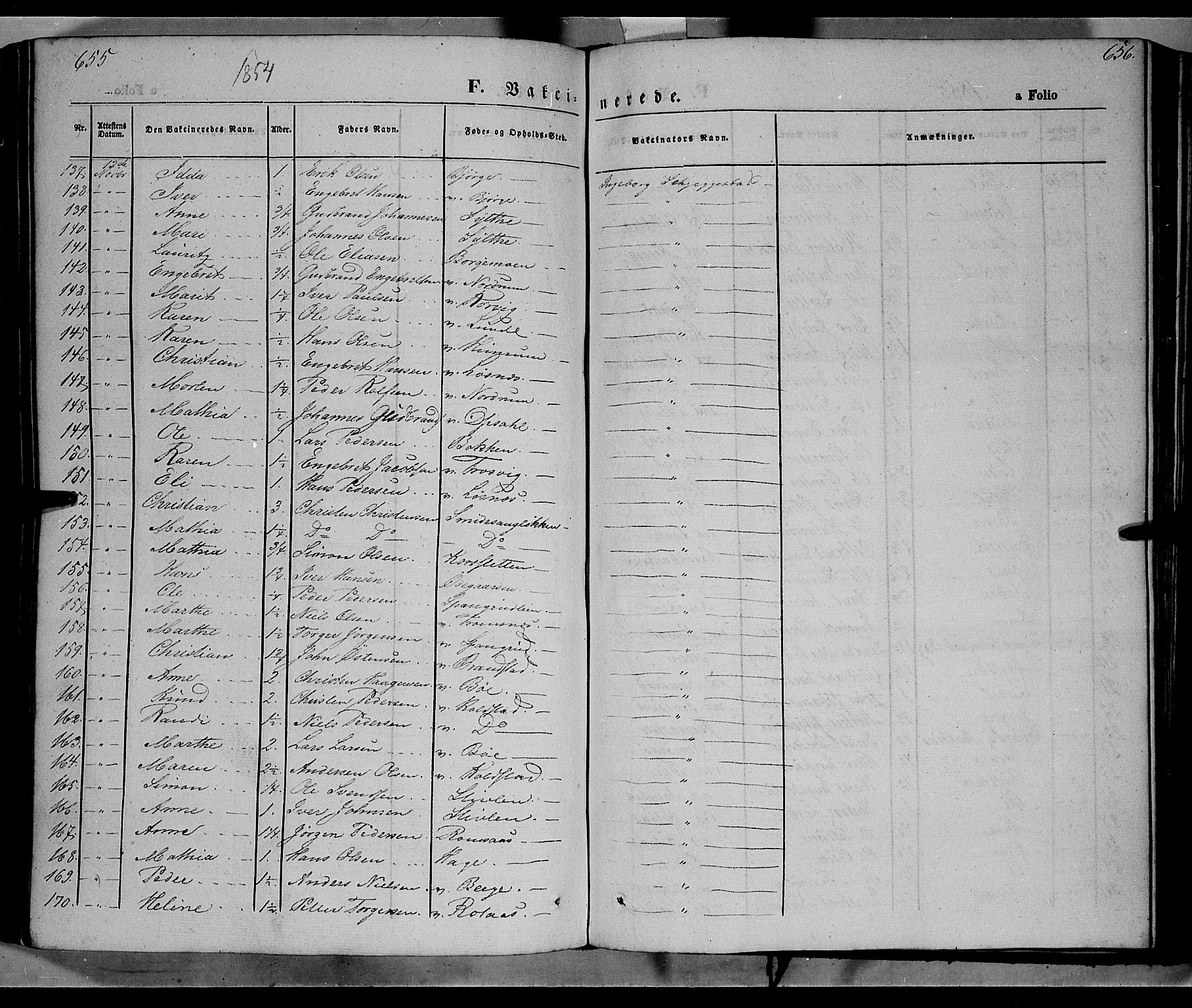 Ringebu prestekontor, SAH/PREST-082/H/Ha/Haa/L0006: Parish register (official) no. 6, 1848-1859, p. 655-656