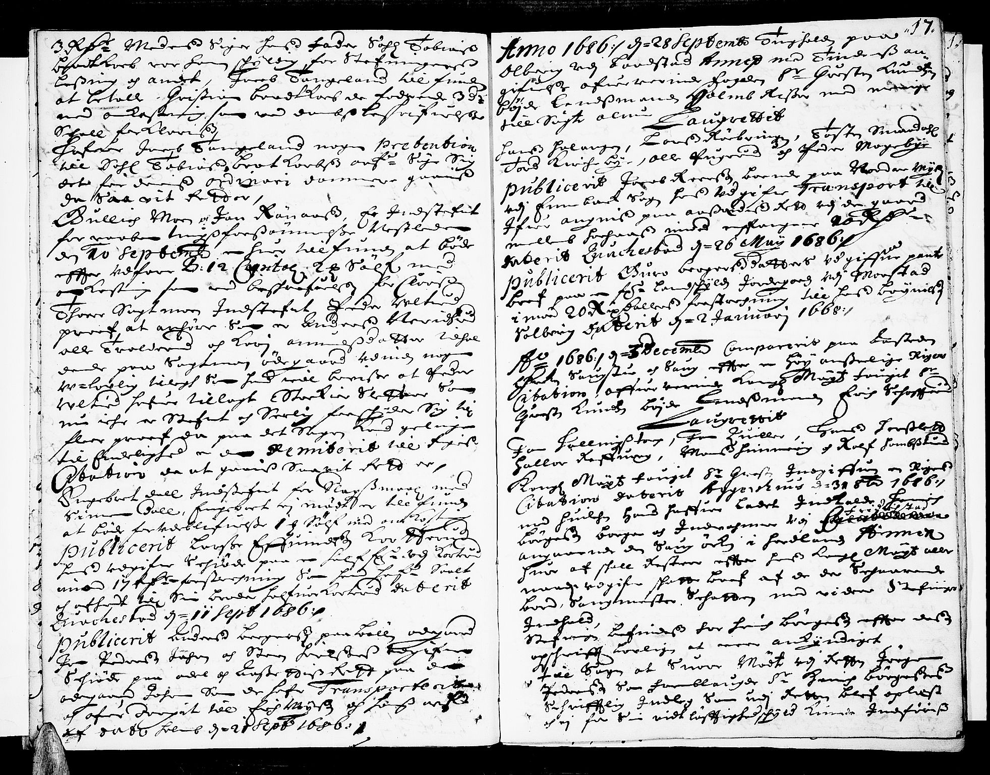 Heggen og Frøland sorenskriveri I, AV/SAO-A-11556/F/Fb/L0024: Tingbok, 1686-1690, p. 16b-17a