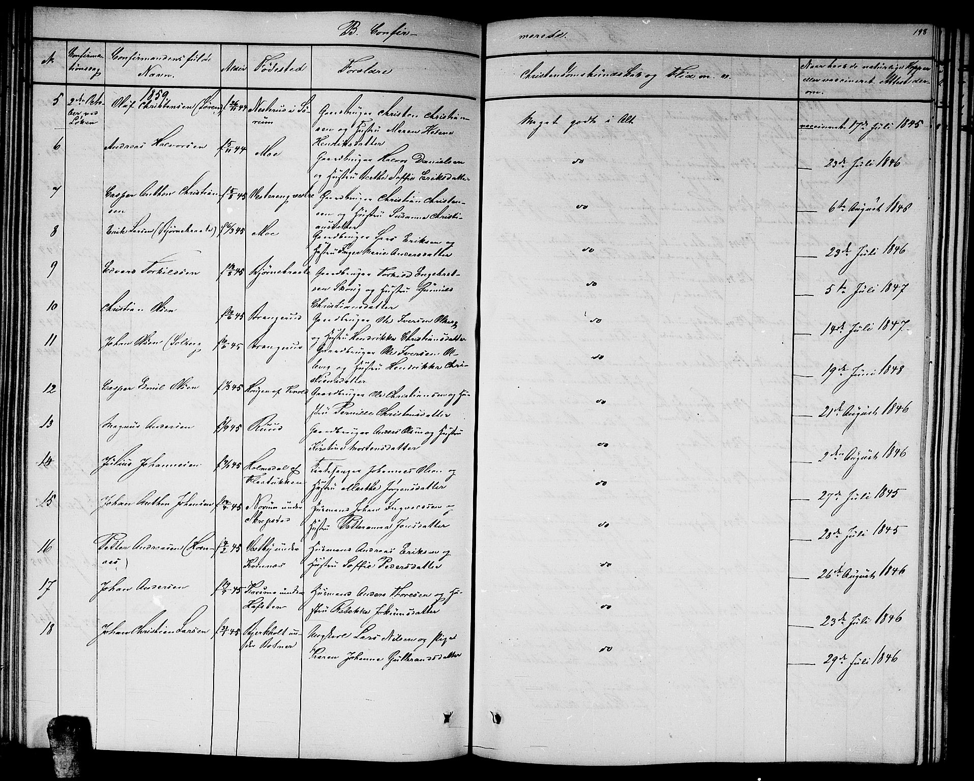 Høland prestekontor Kirkebøker, AV/SAO-A-10346a/G/Ga/L0004: Parish register (copy) no. I 4, 1854-1862, p. 198