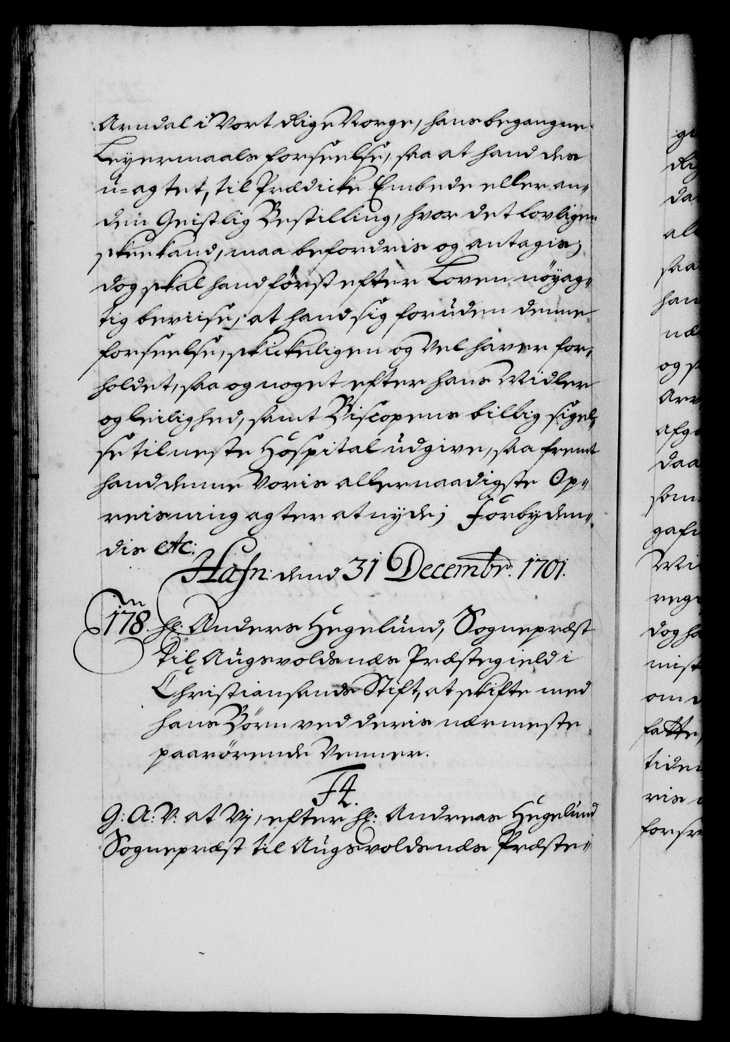 Danske Kanselli 1572-1799, AV/RA-EA-3023/F/Fc/Fca/Fcaa/L0018: Norske registre, 1699-1703, p. 282b