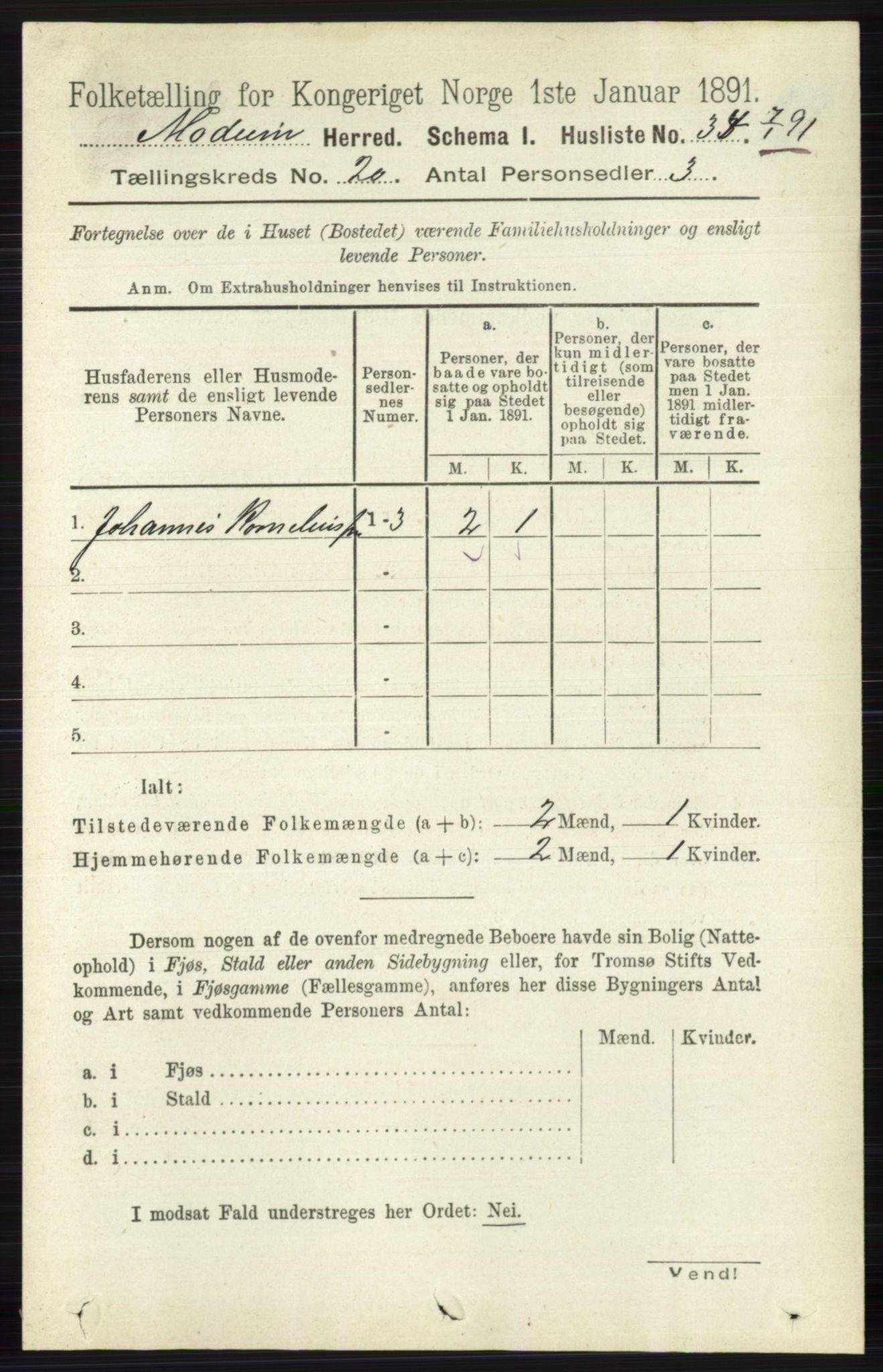 RA, 1891 census for 0623 Modum, 1891, p. 7795