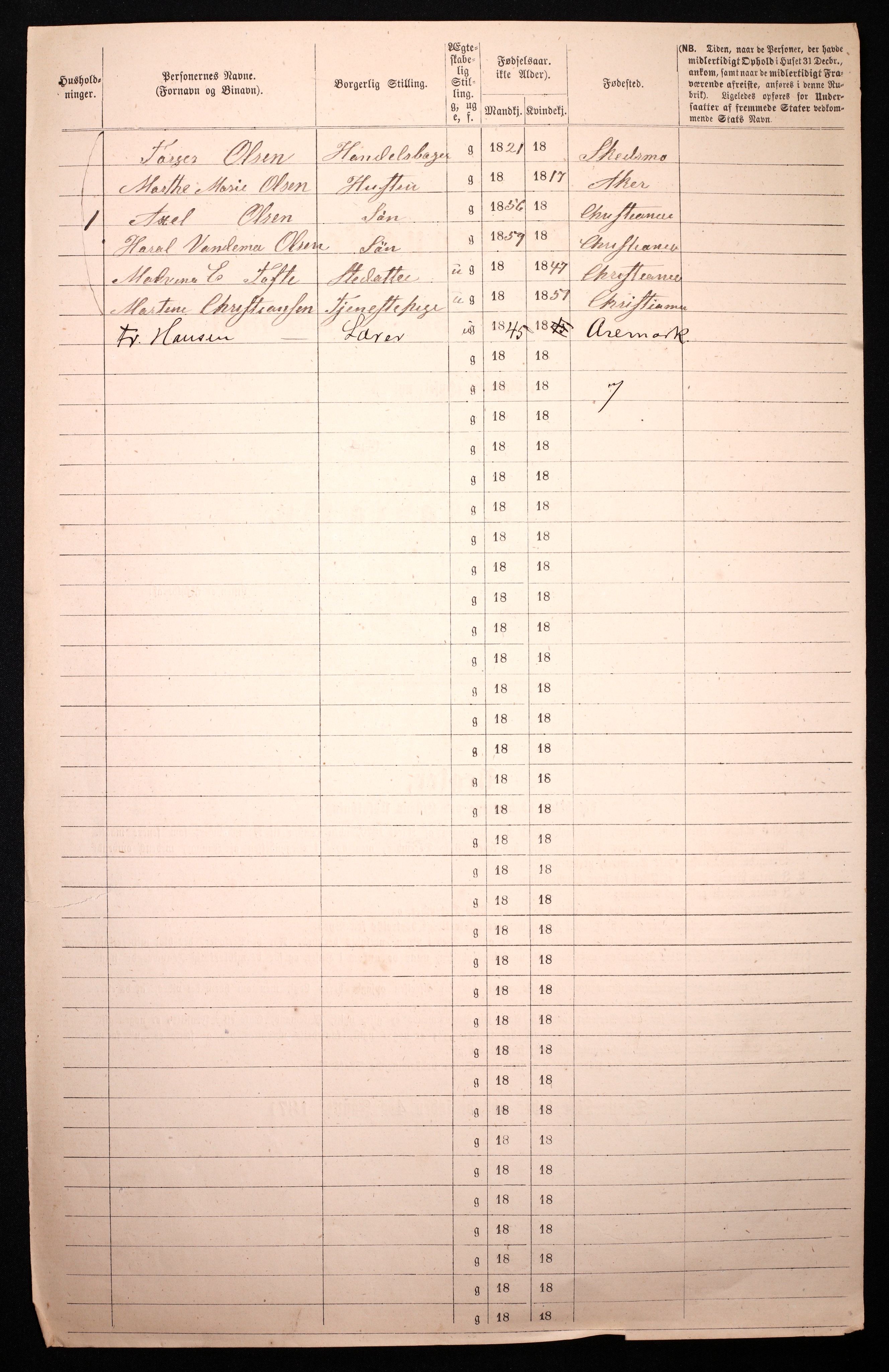 RA, 1870 census for 0301 Kristiania, 1870, p. 269