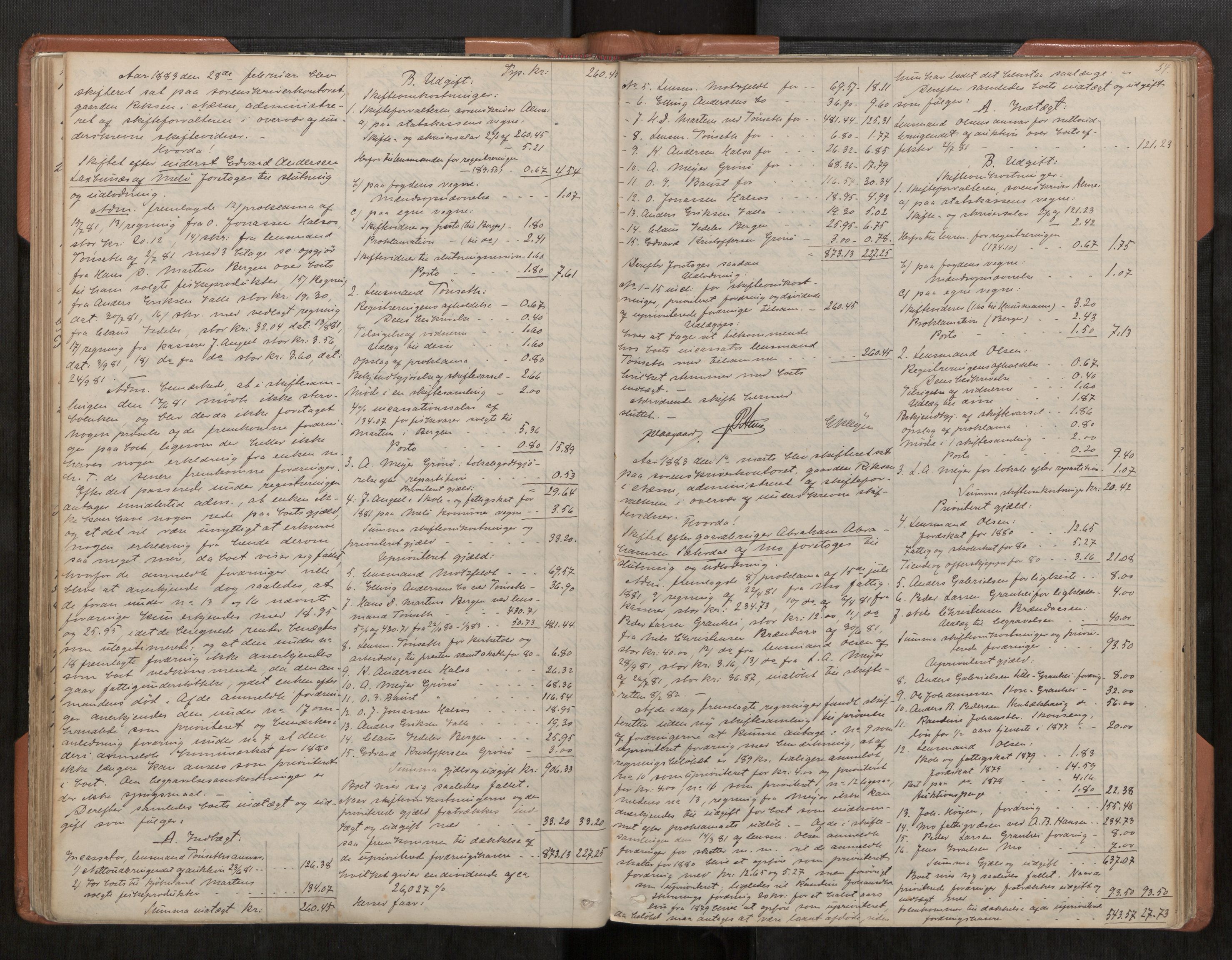 Rana sorenskriveri , AV/SAT-A-1108/1/3/3A/L0004: Skifteslutningsprotokoll, 1881-1887, p. 54