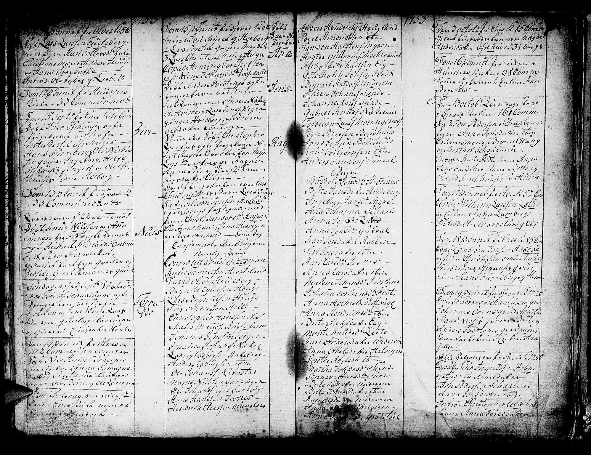 Kvinnherad sokneprestembete, AV/SAB-A-76401/H/Haa: Parish register (official) no. A 2, 1710-1753, p. 336-337