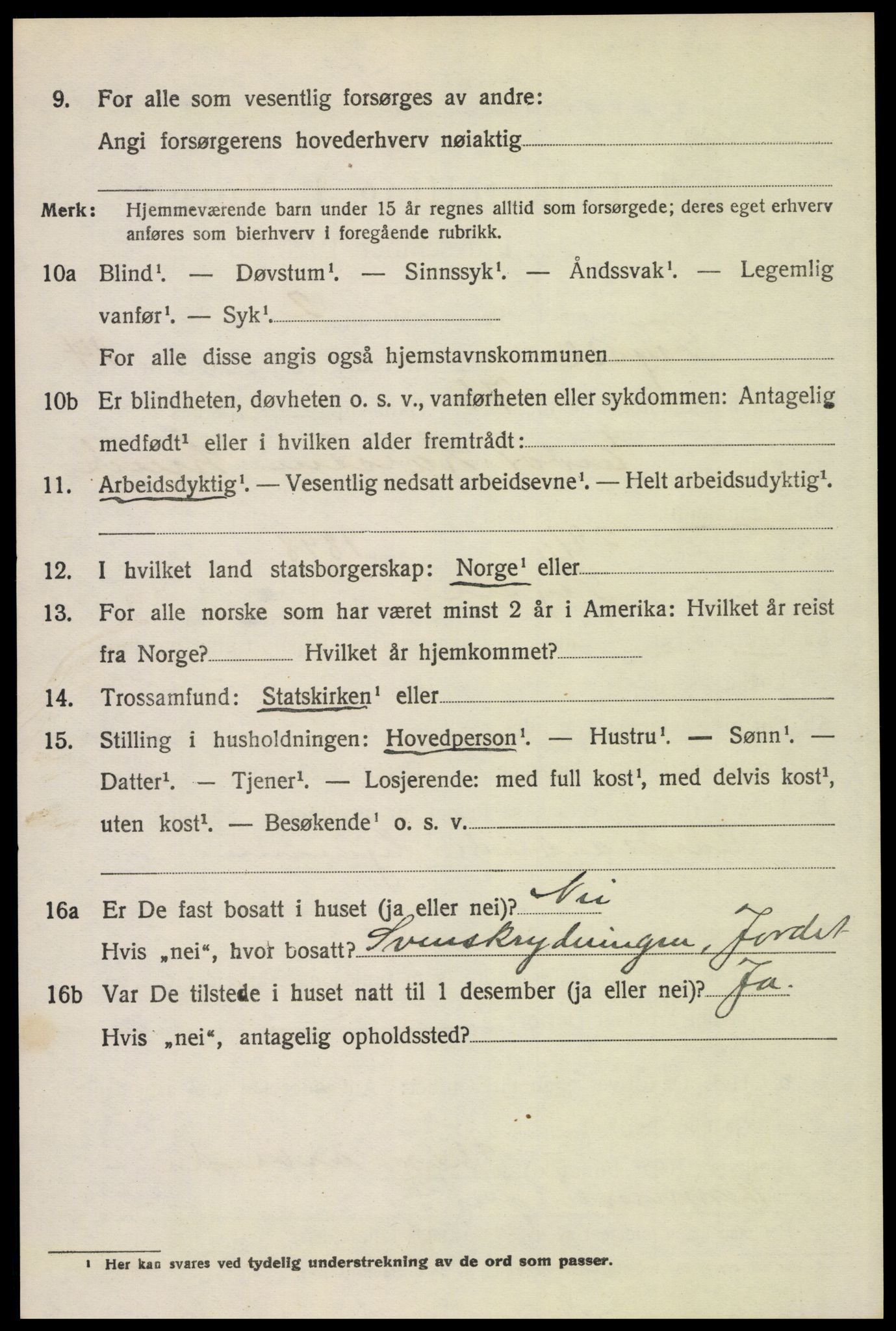 SAH, 1920 census for Trysil, 1920, p. 8780