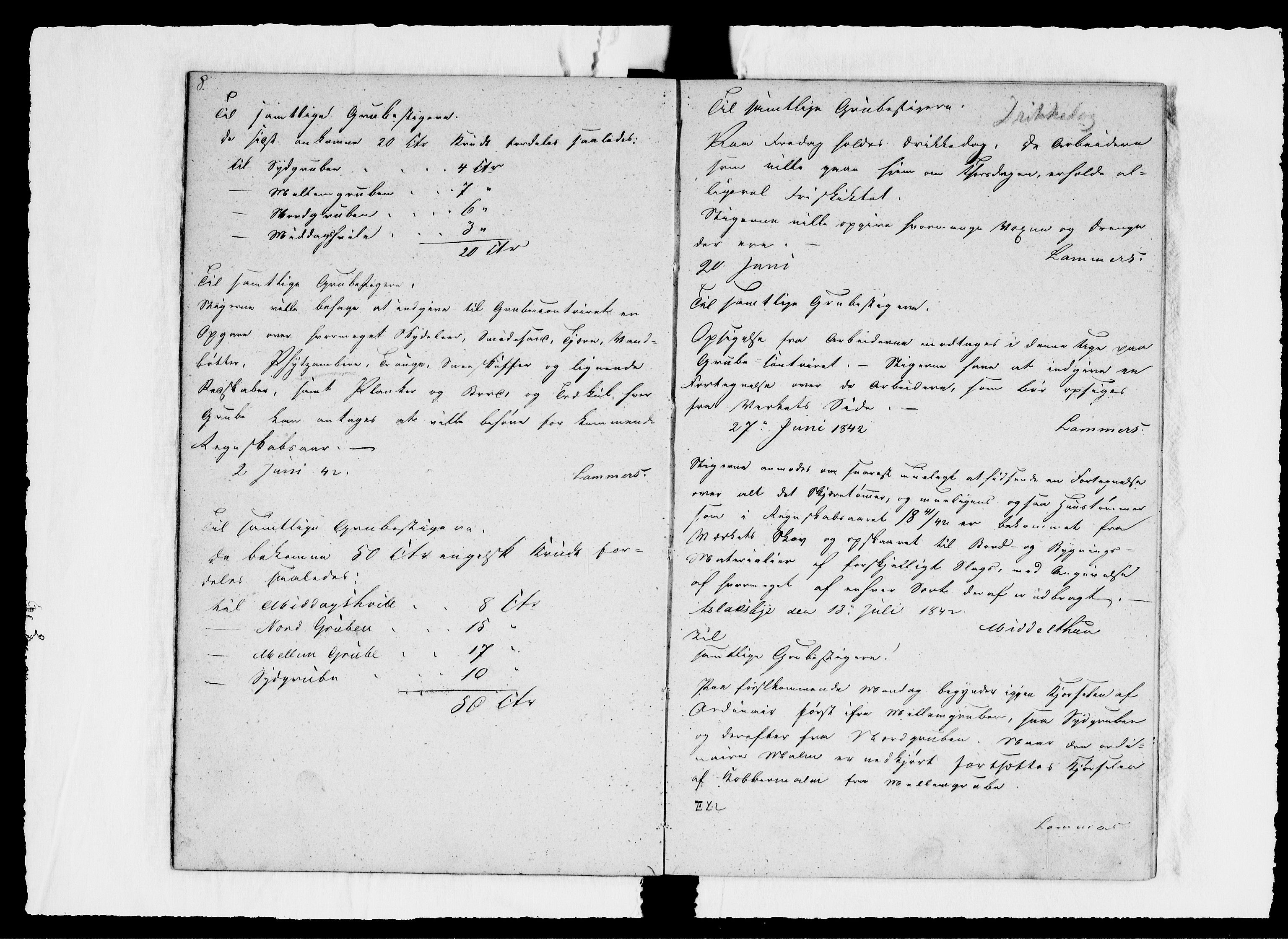 Modums Blaafarveværk, AV/RA-PA-0157/G/Ge/L0312/0001: -- / Journal for Nordgruberne, 1840-1844, p. 11