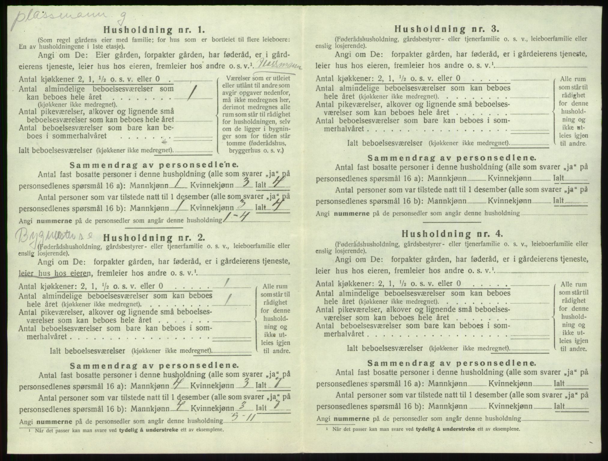 SAB, 1920 census for Kyrkjebø, 1920, p. 146