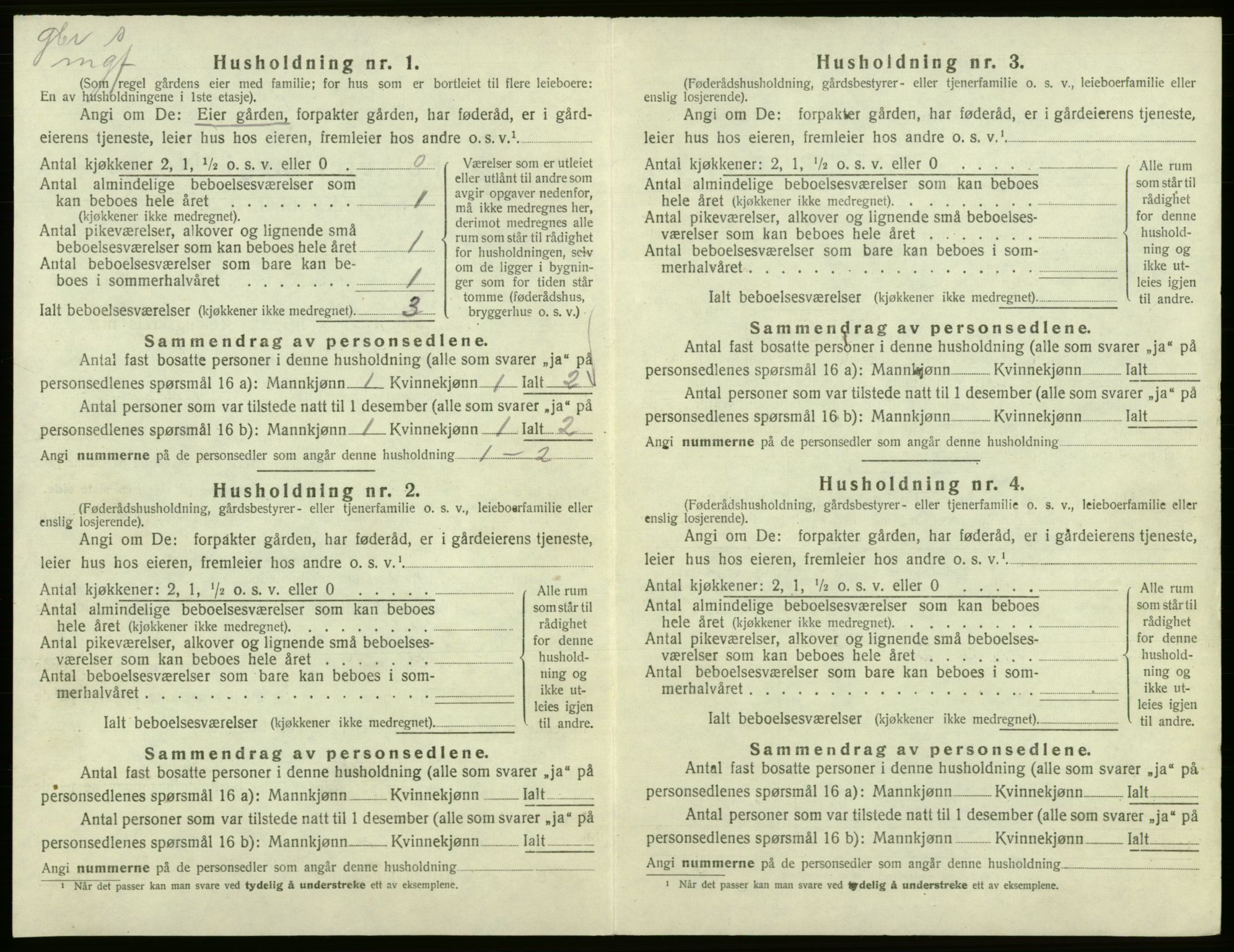 SAB, 1920 census for Hålandsdal, 1920, p. 191