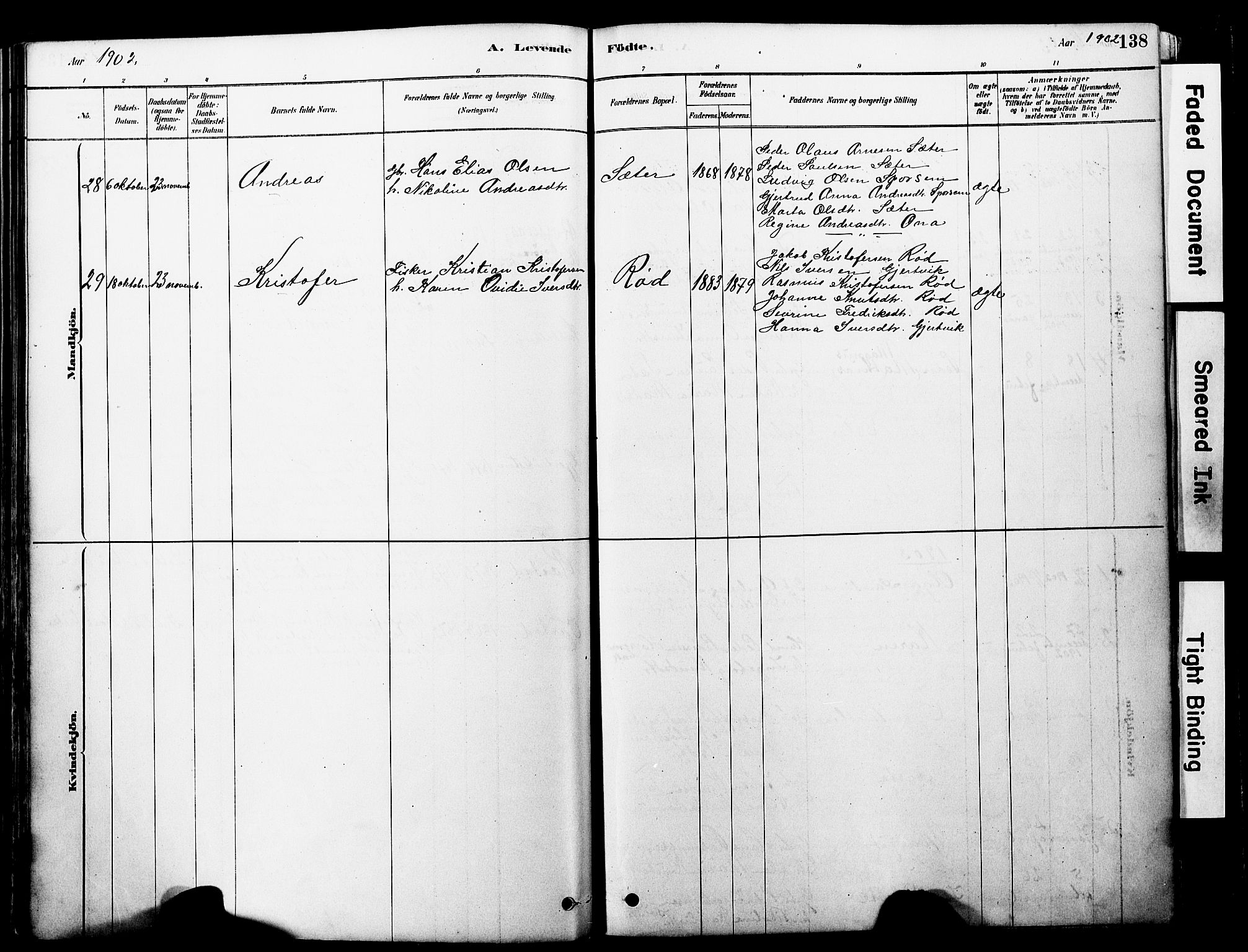 Ministerialprotokoller, klokkerbøker og fødselsregistre - Møre og Romsdal, SAT/A-1454/560/L0721: Parish register (official) no. 560A05, 1878-1917, p. 138